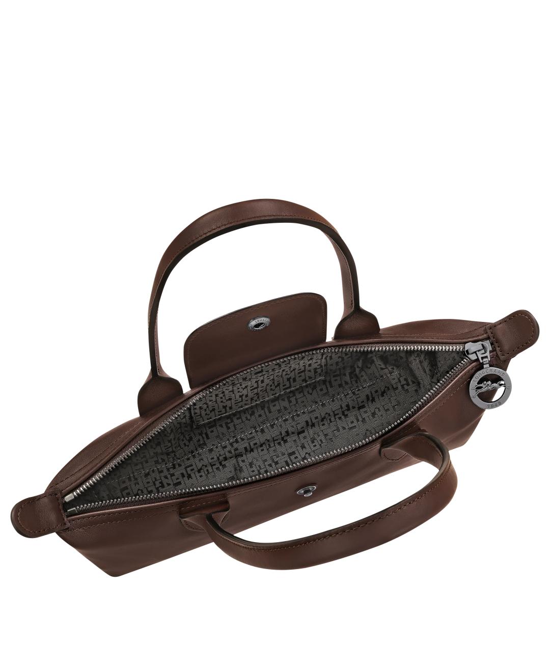 LONGCHAMP Коричневая кожаная сумка через плечо, фото 3