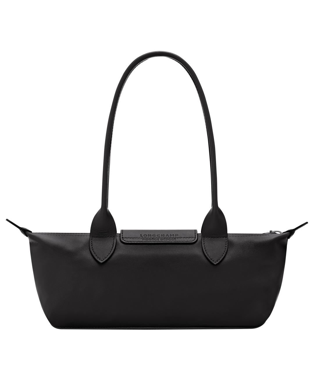 LONGCHAMP Черная кожаная сумка через плечо, фото 2