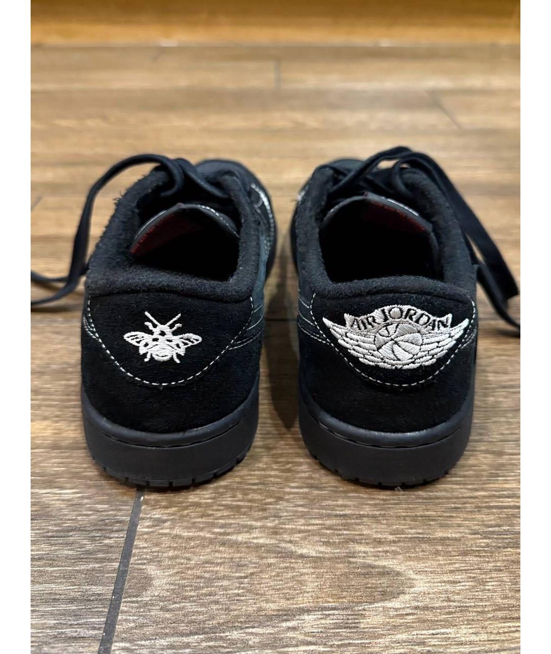 NIKE Черные низкие кроссовки / кеды из искусственной кожи, фото 5