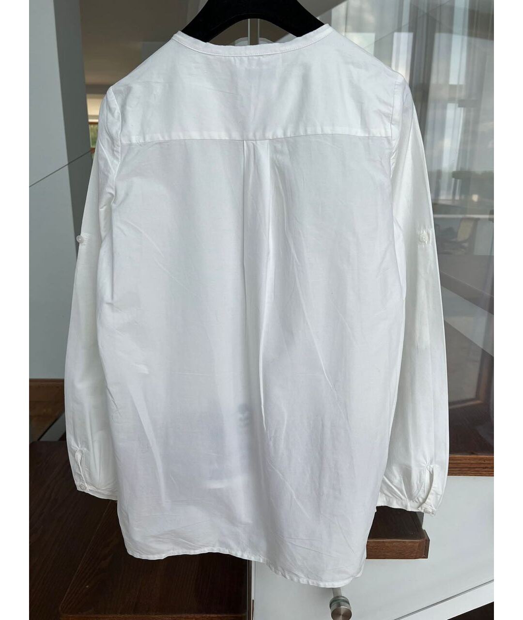 ERMANNO SCERVINO Белая хлопко-эластановая рубашка, фото 2