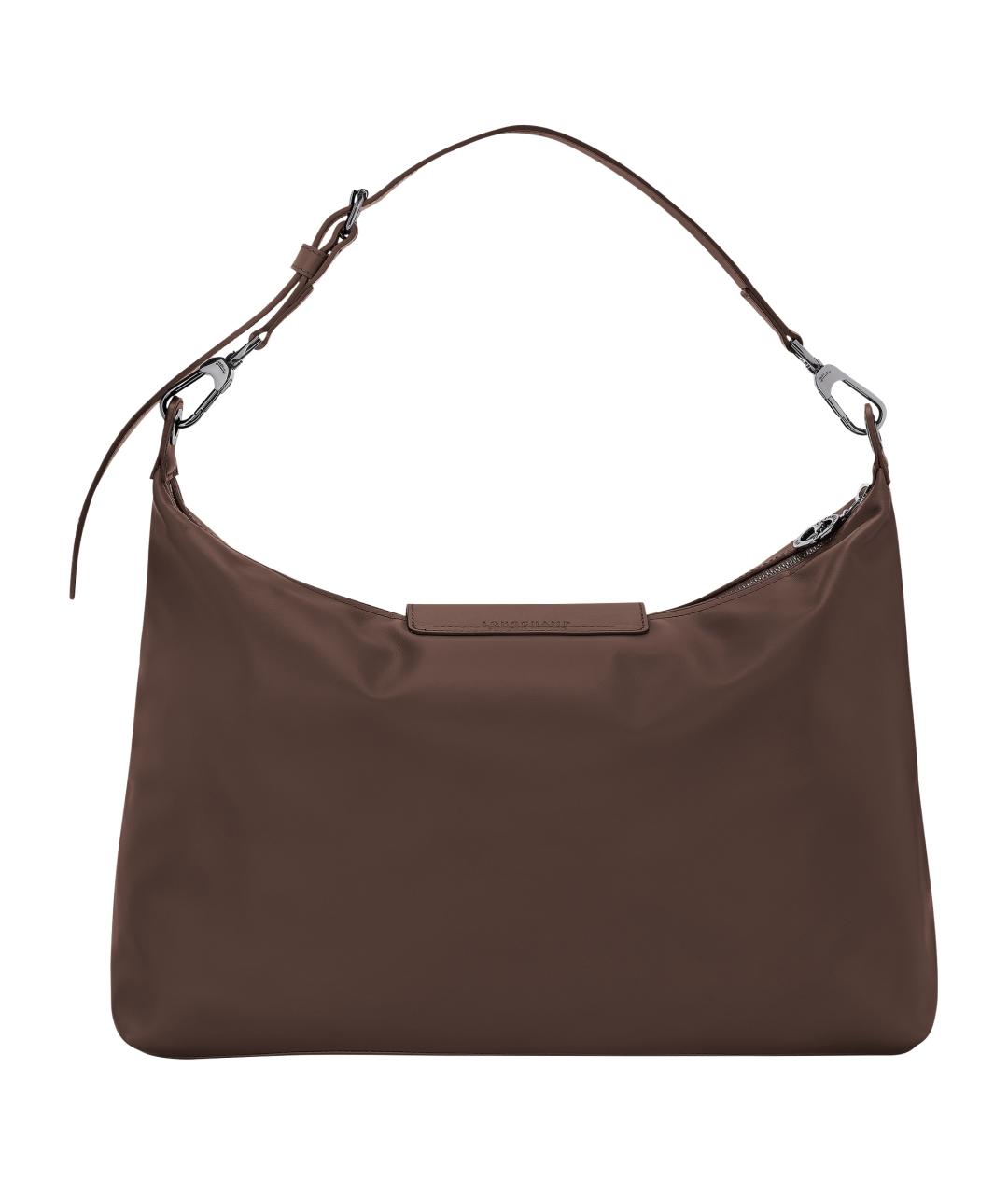 LONGCHAMP Коричневая кожаная сумка с короткими ручками, фото 2
