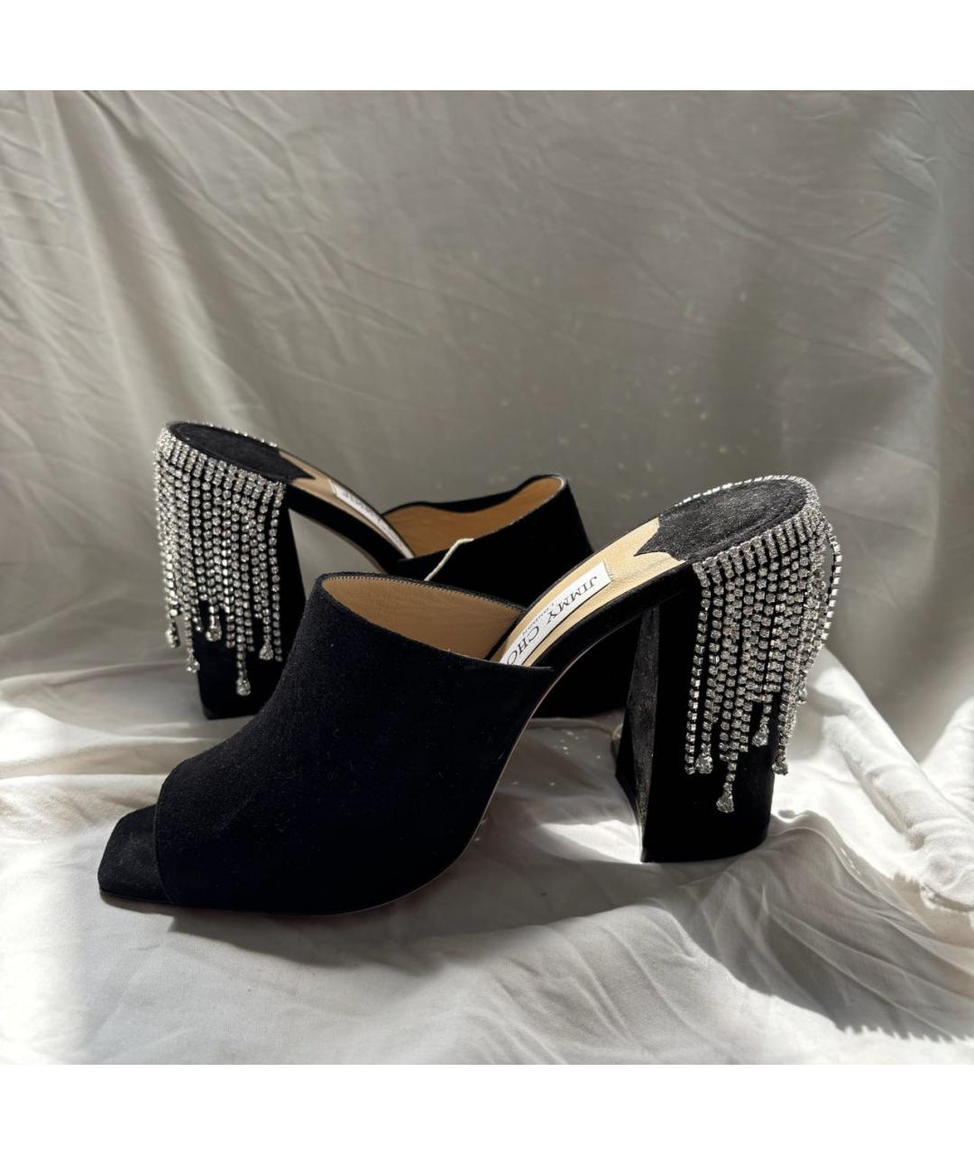 JIMMY CHOO Черные замшевые босоножки, фото 2