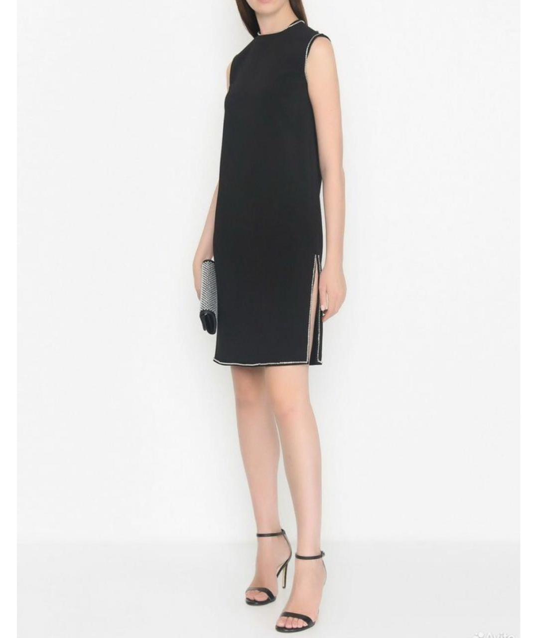 SPORTMAX Черное вискозное вечернее платье, фото 5