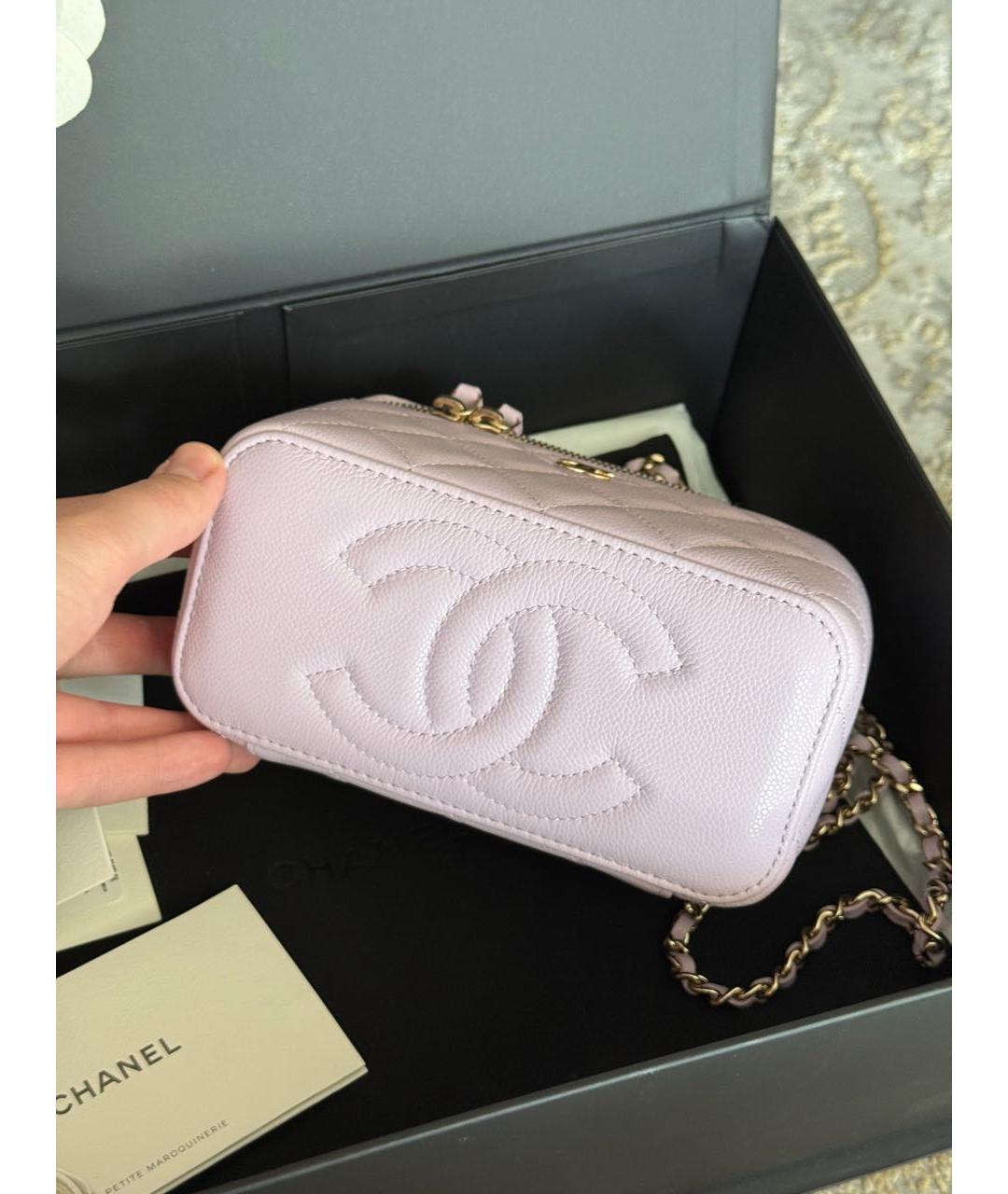 CHANEL Розовая кожаная сумка через плечо, фото 4