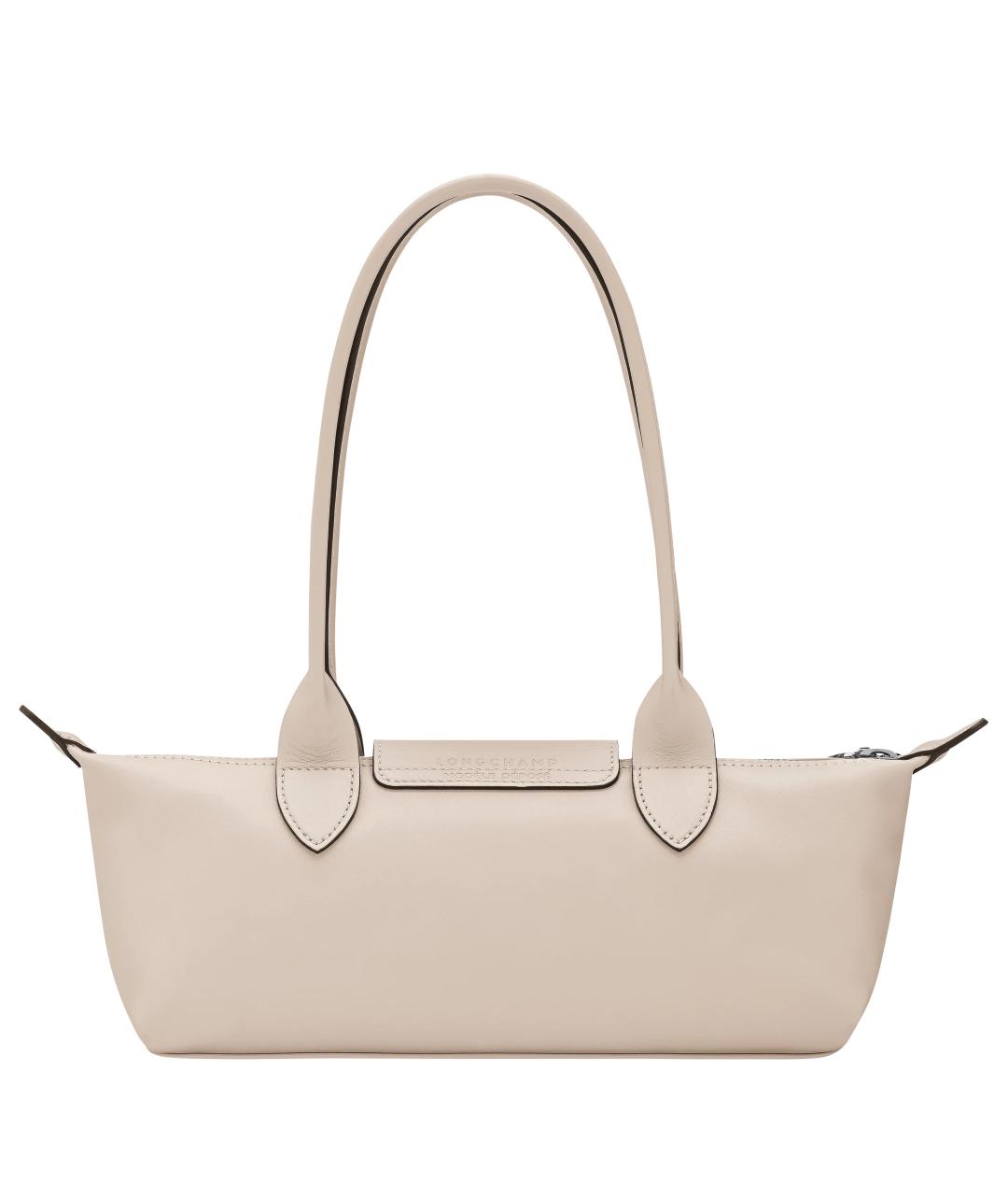 LONGCHAMP Бежевая кожаная сумка через плечо, фото 2
