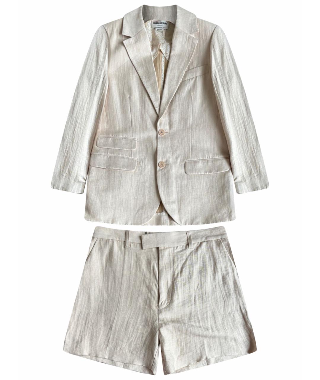 ZADIG & VOLTAIRE Розовый льняной костюм с брюками, фото 1