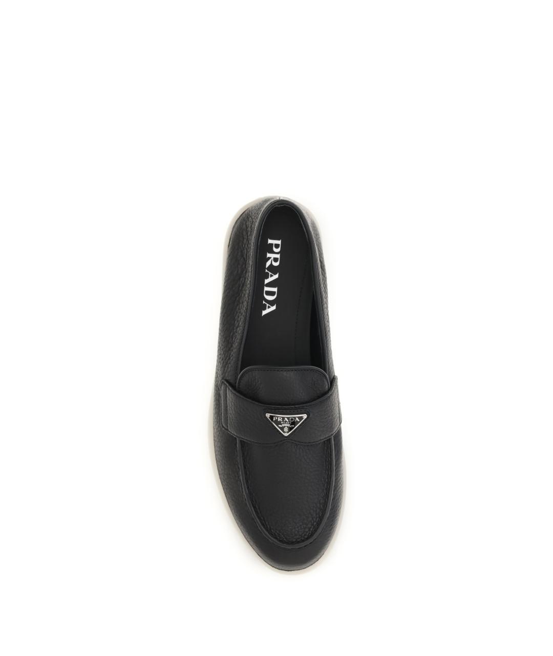 PRADA Черные кожаные лоферы, фото 4
