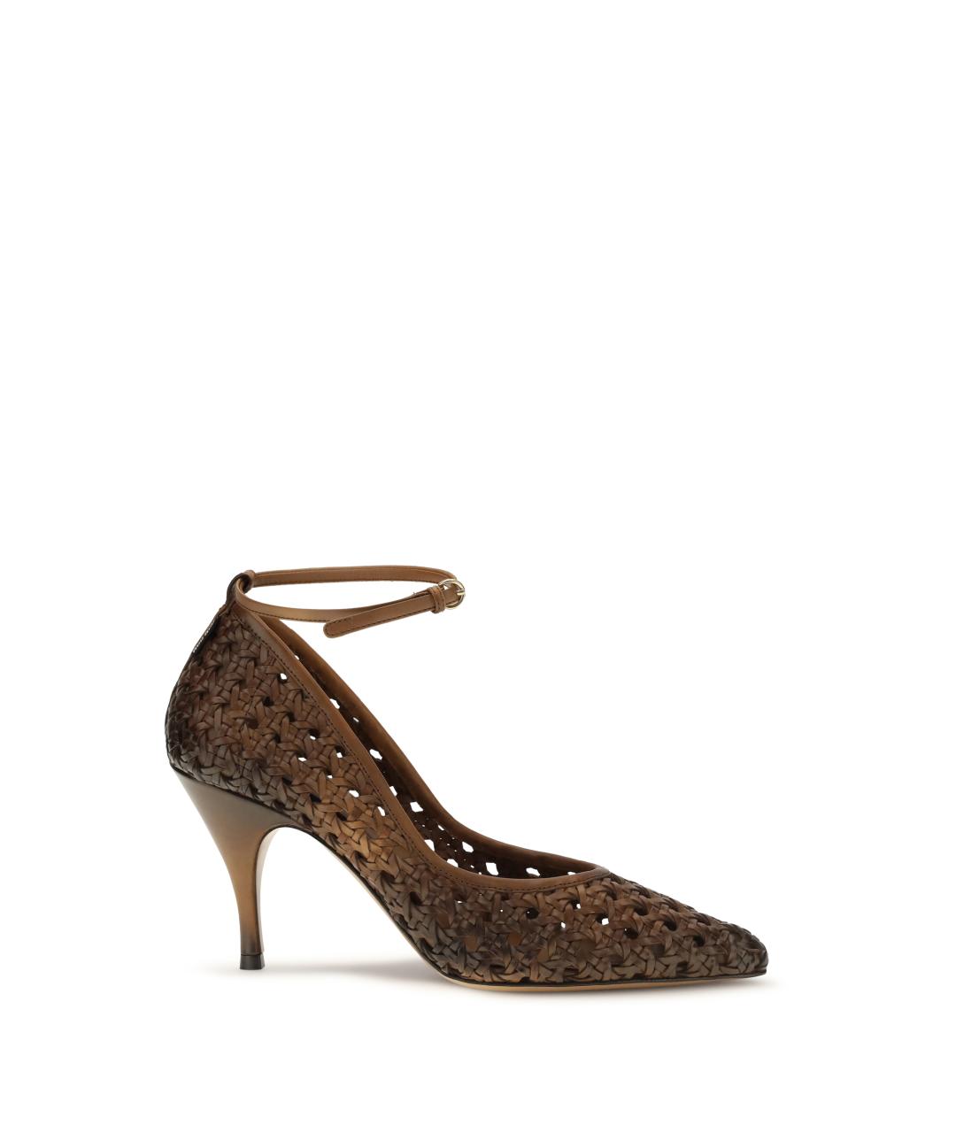 MIU MIU Коричневые кожаные туфли, фото 1