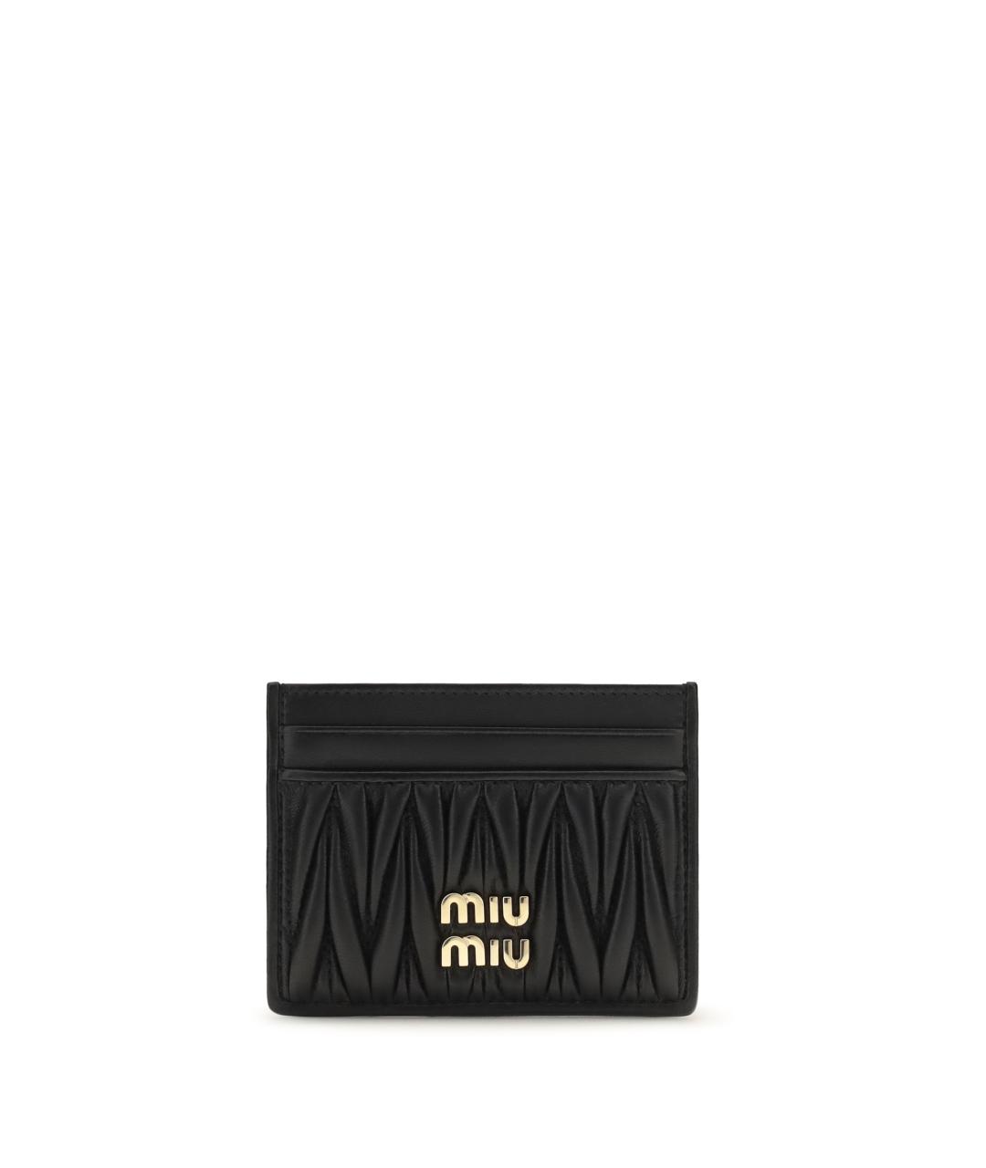 MIU MIU Черный кожаный кардхолдер, фото 1
