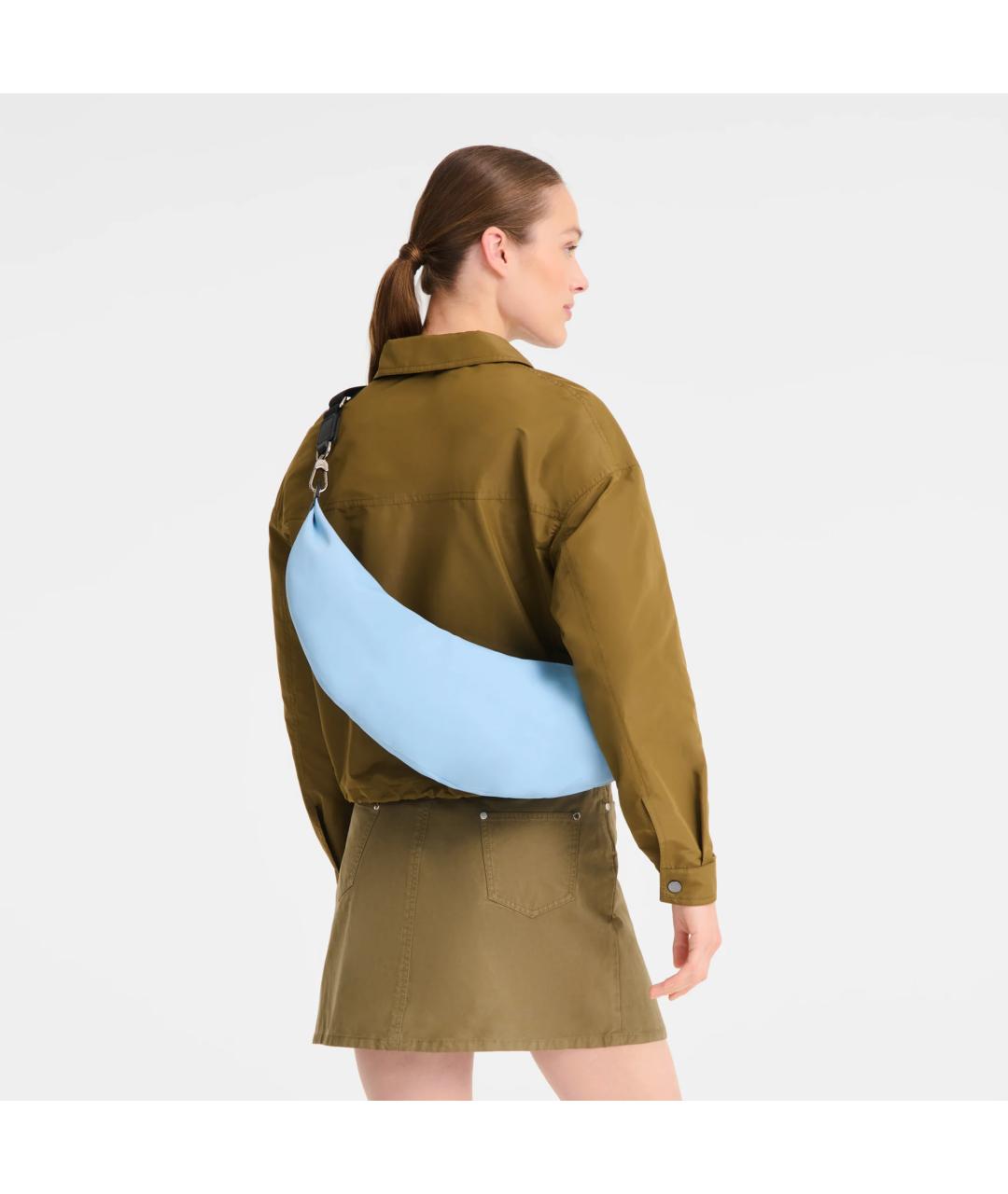 LONGCHAMP Голубая тканевая сумка через плечо, фото 5