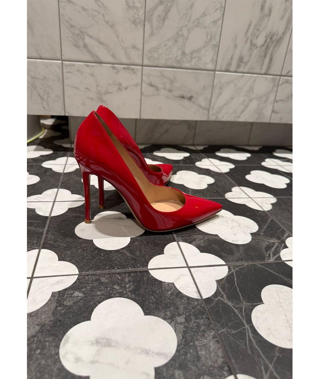 GIANVITO ROSSI Красные туфли из лакированной кожи, фото 5