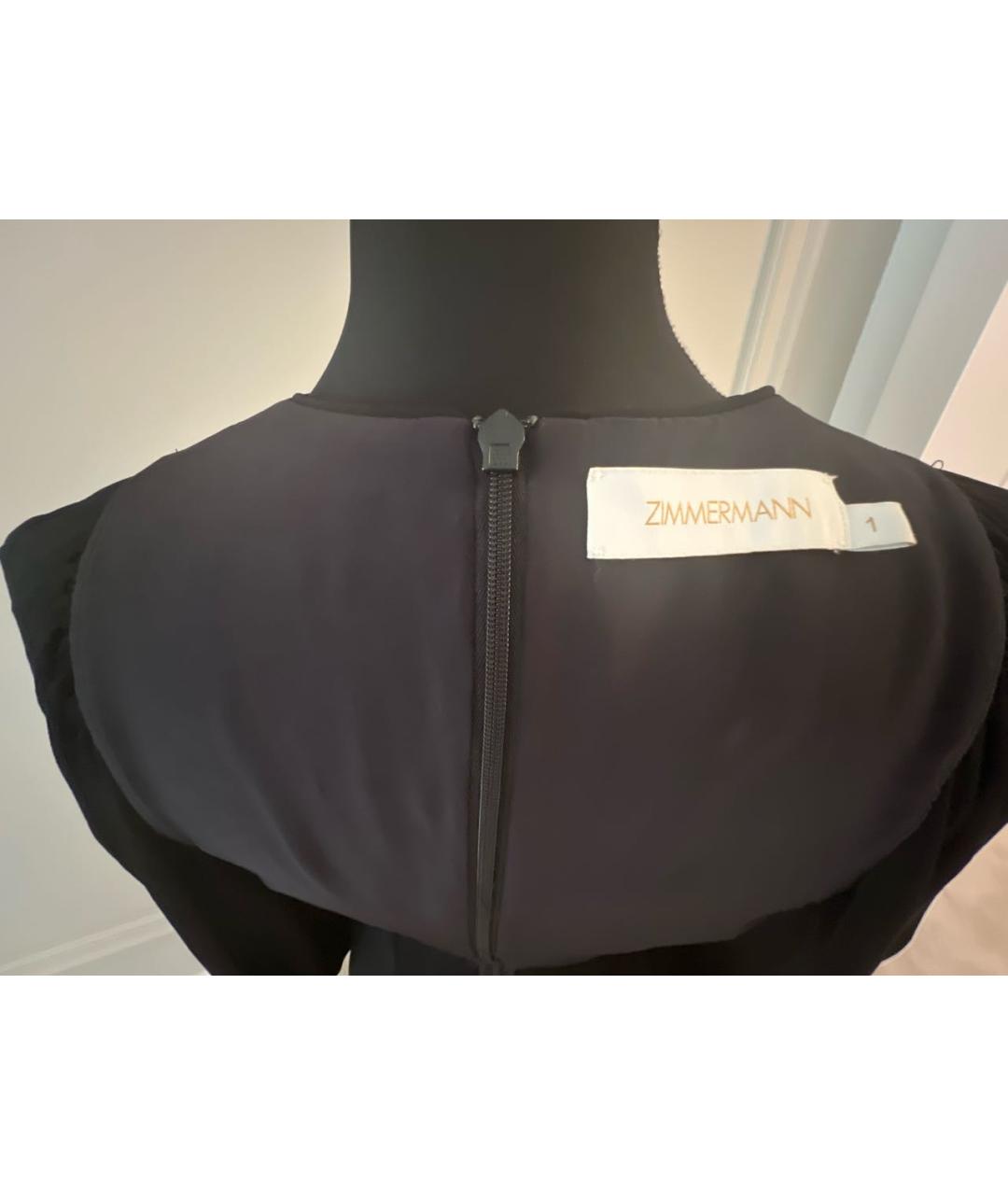ZIMMERMANN Черное вискозное платье, фото 3