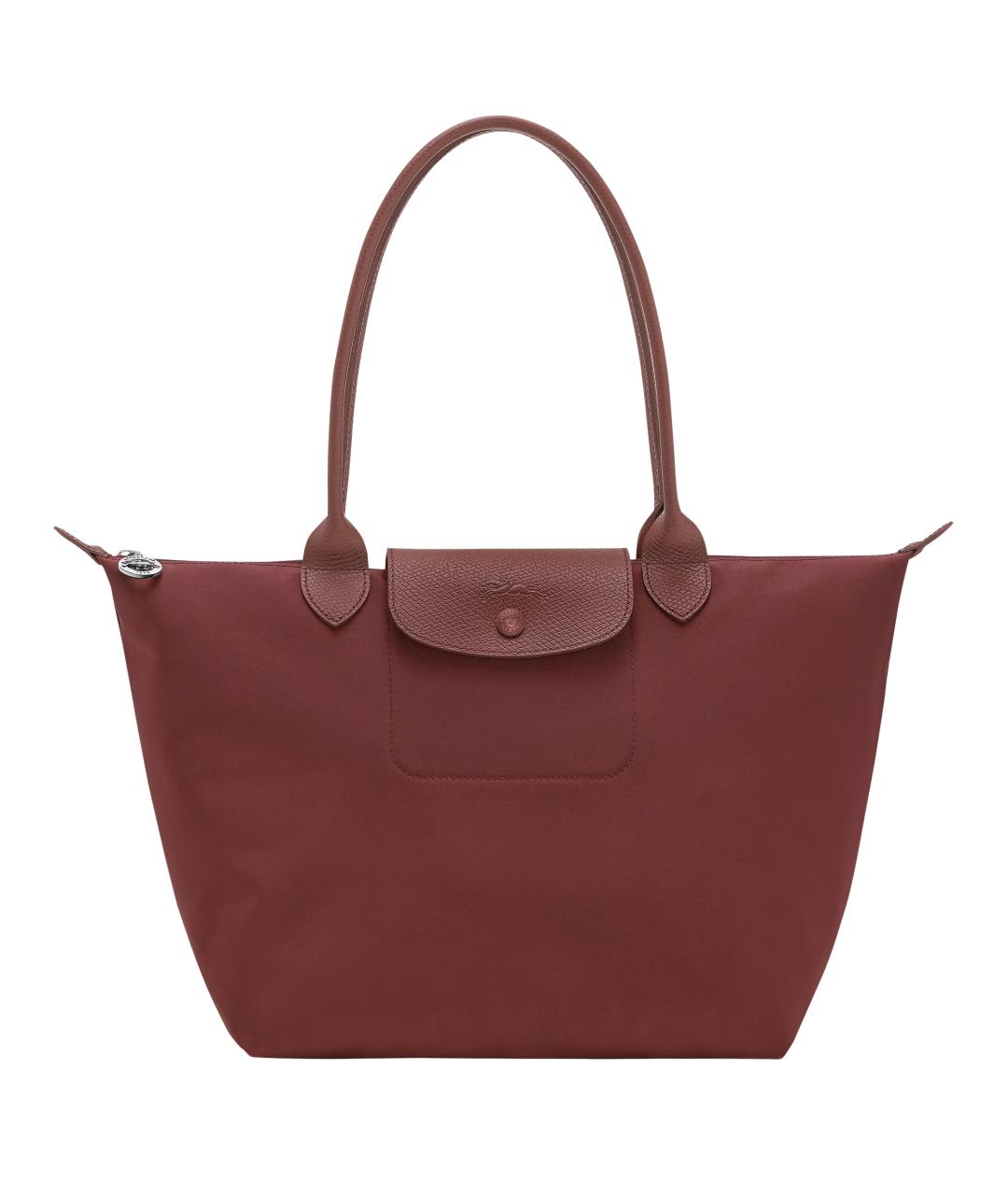 LONGCHAMP Бордовая тканевая сумка с короткими ручками, фото 1