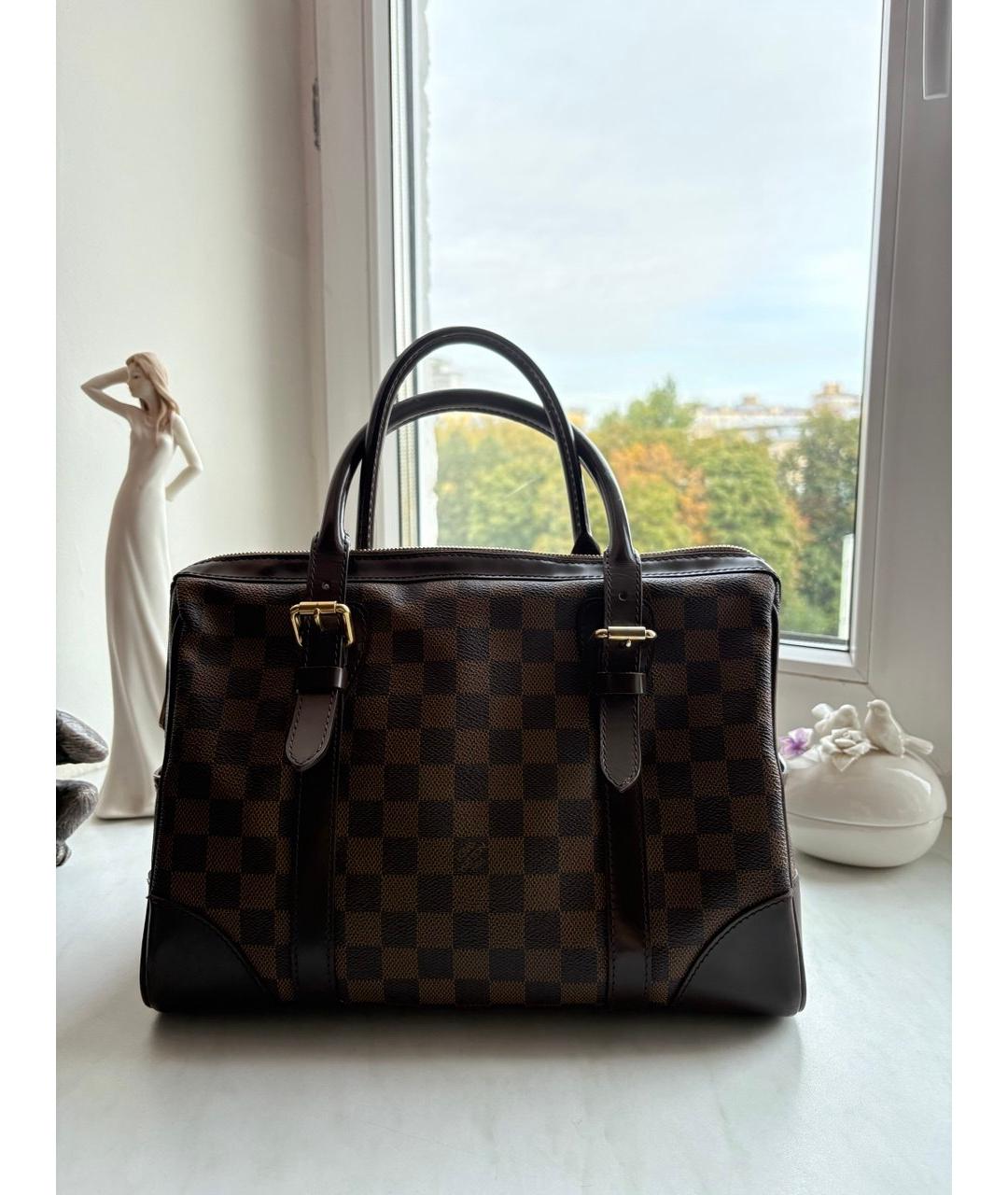 LOUIS VUITTON Коричневая сумка с короткими ручками, фото 3