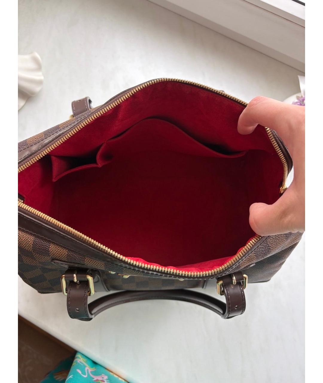 LOUIS VUITTON Коричневая сумка с короткими ручками, фото 4