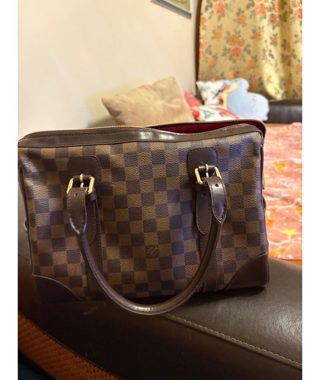 LOUIS VUITTON Коричневая сумка с короткими ручками, фото 2