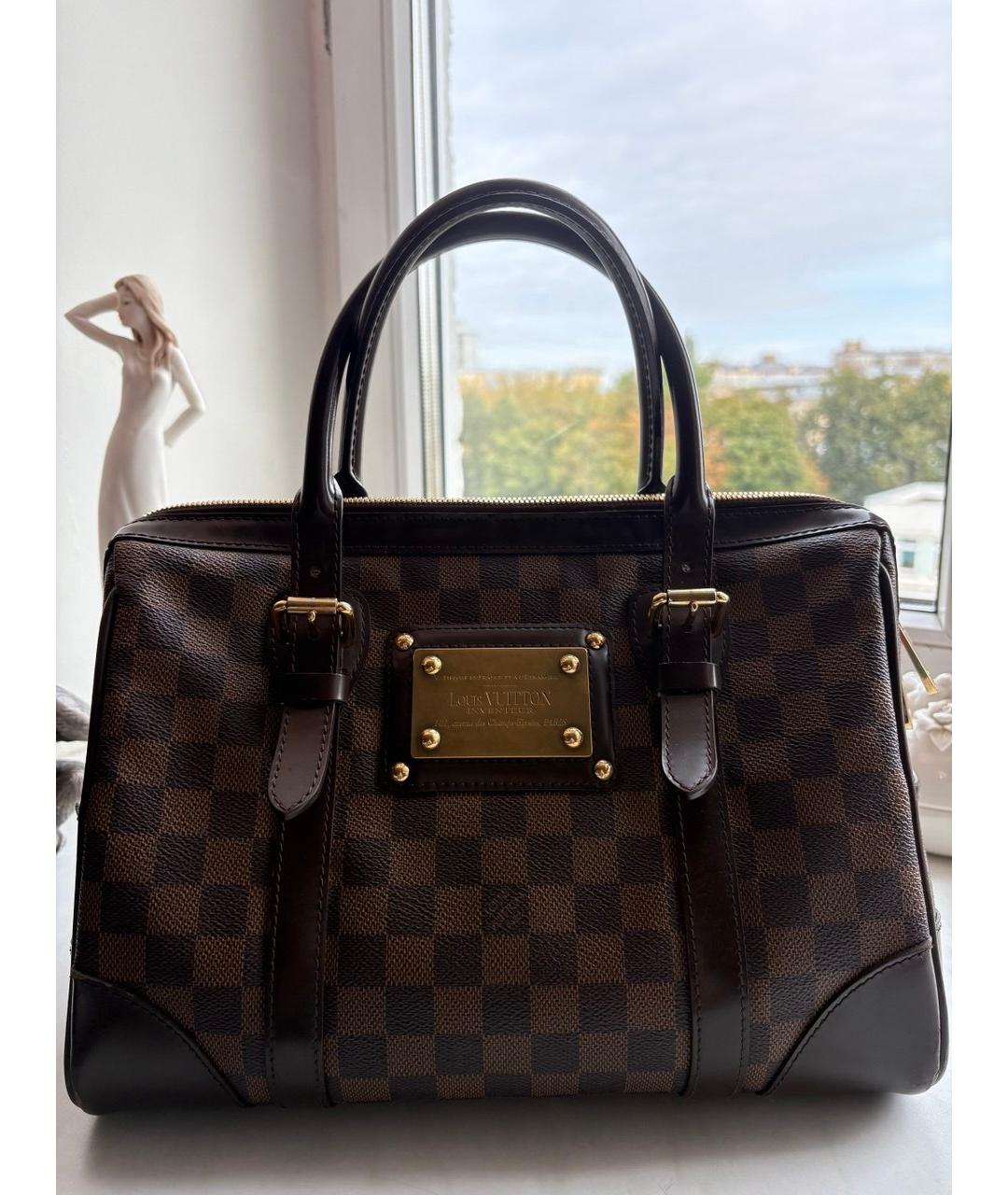 LOUIS VUITTON Коричневая сумка с короткими ручками, фото 10