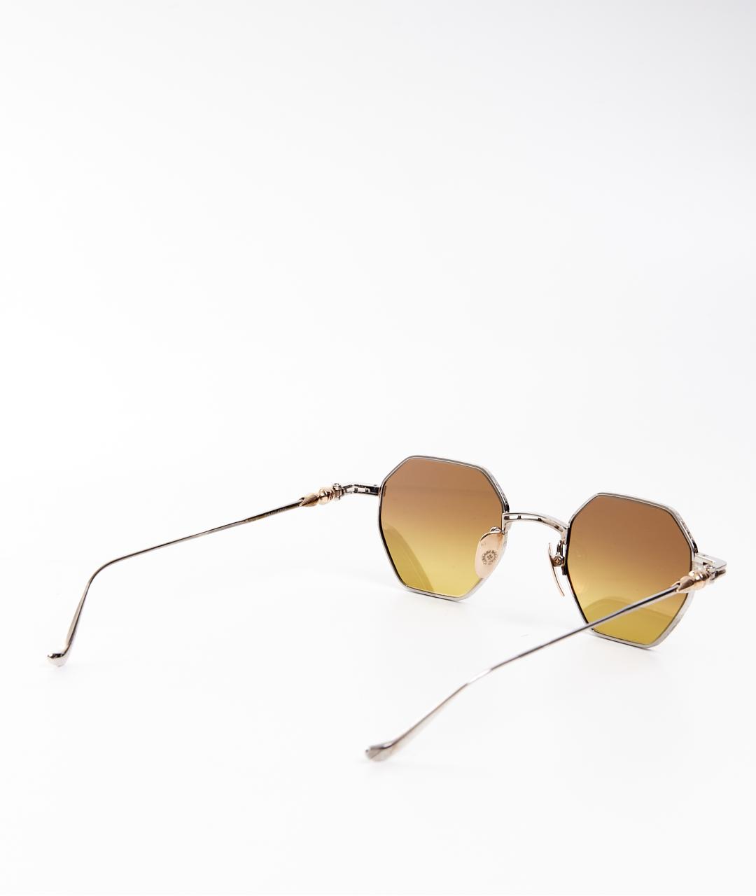 CHROME HEARTS Золотые металлические солнцезащитные очки, фото 4