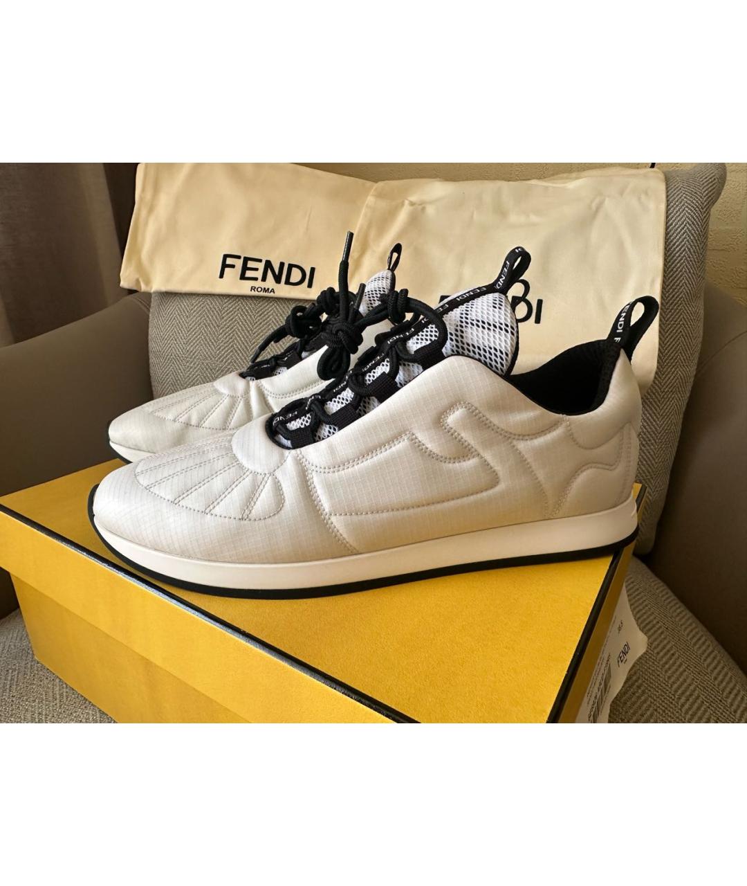 FENDI Белые кроссовки, фото 7