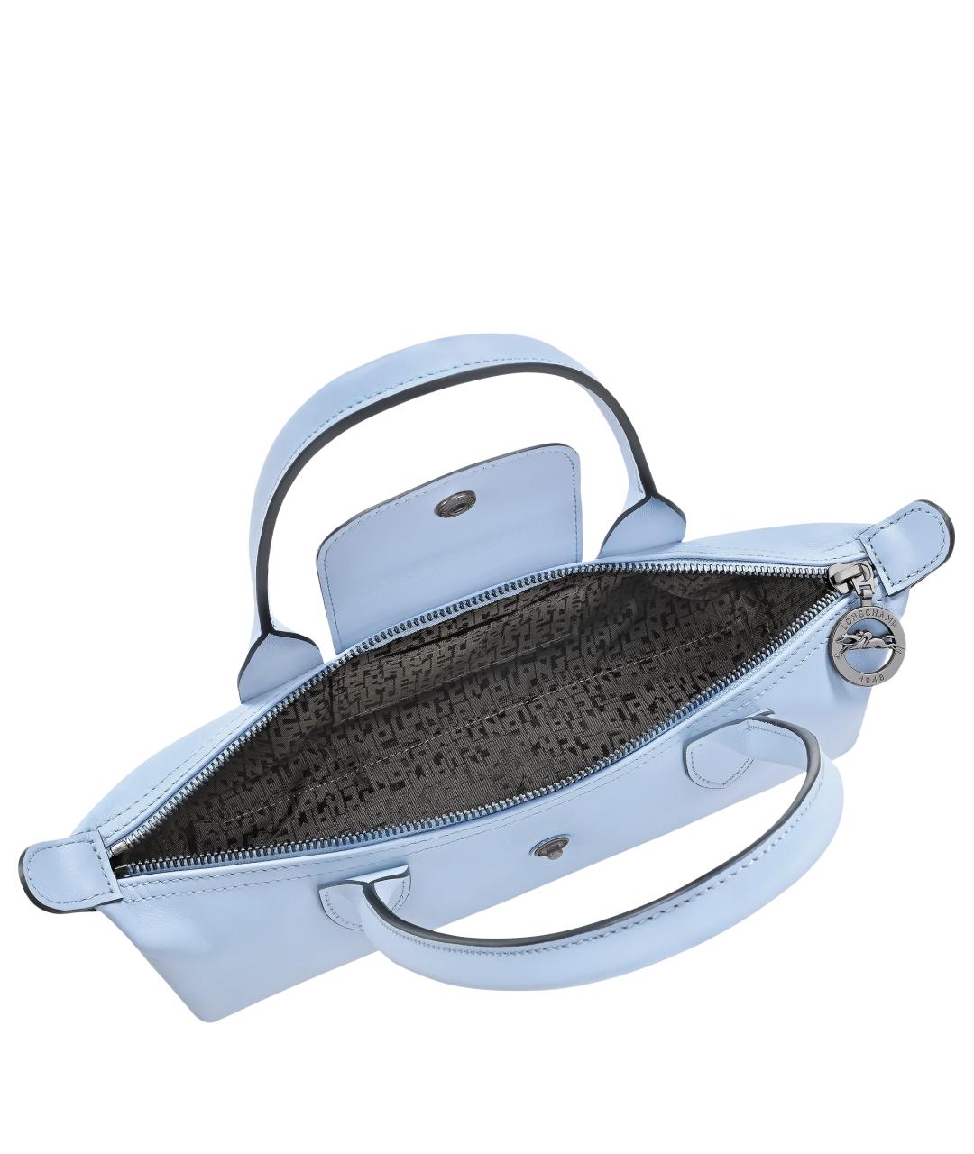 LONGCHAMP Голубая кожаная сумка через плечо, фото 3