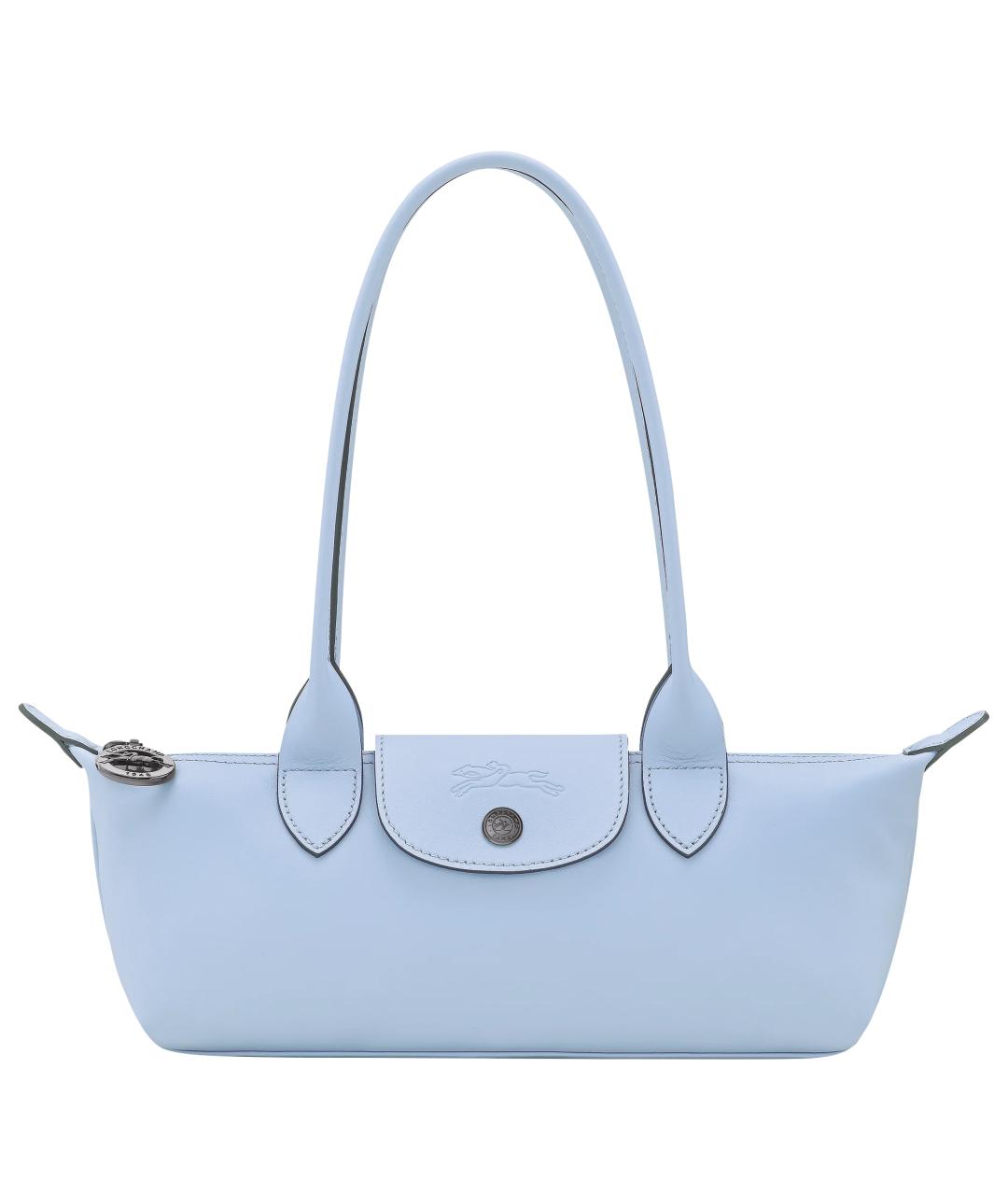 LONGCHAMP Голубая кожаная сумка через плечо, фото 1
