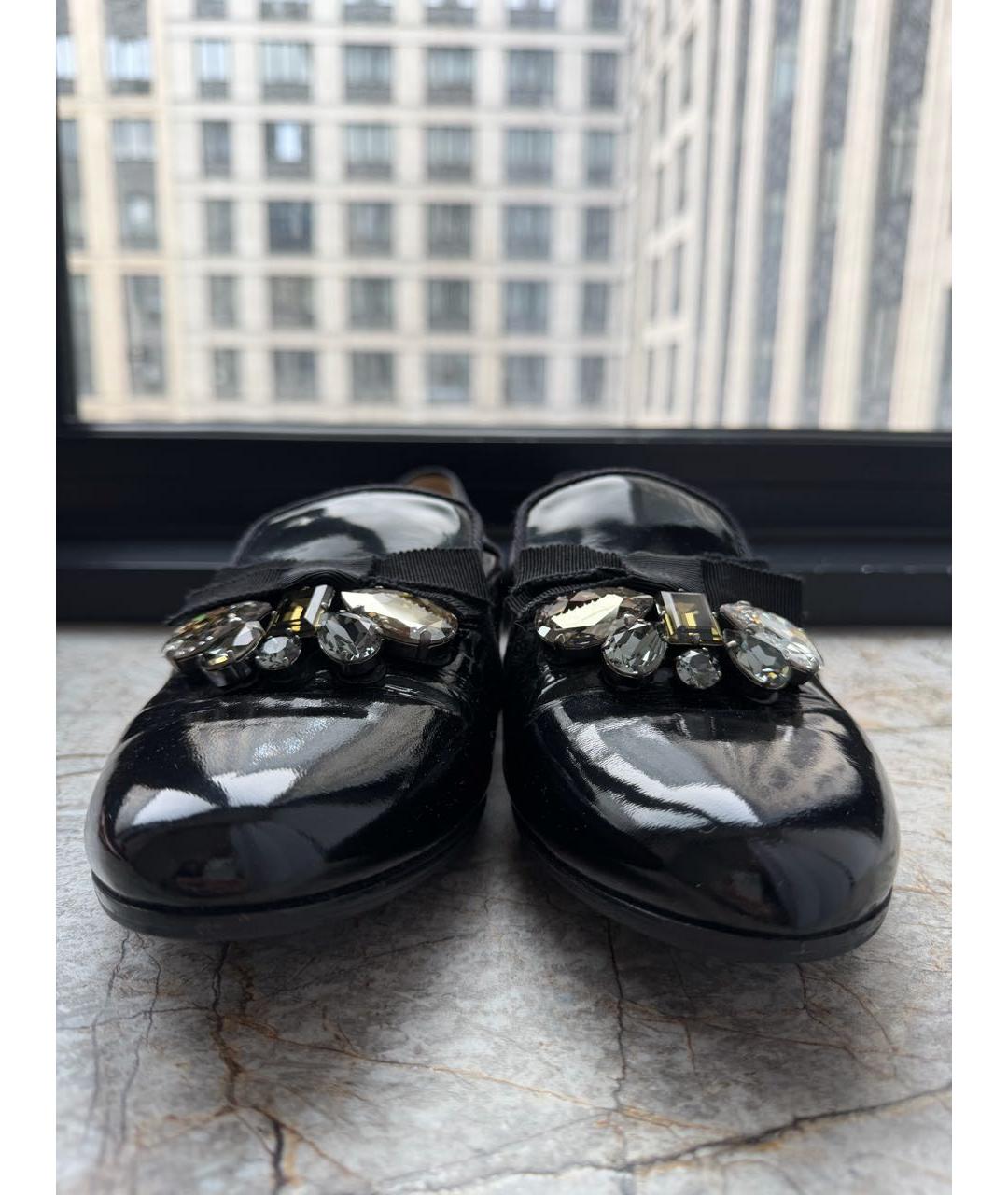 MIU MIU Черные туфли из лакированной кожи, фото 2