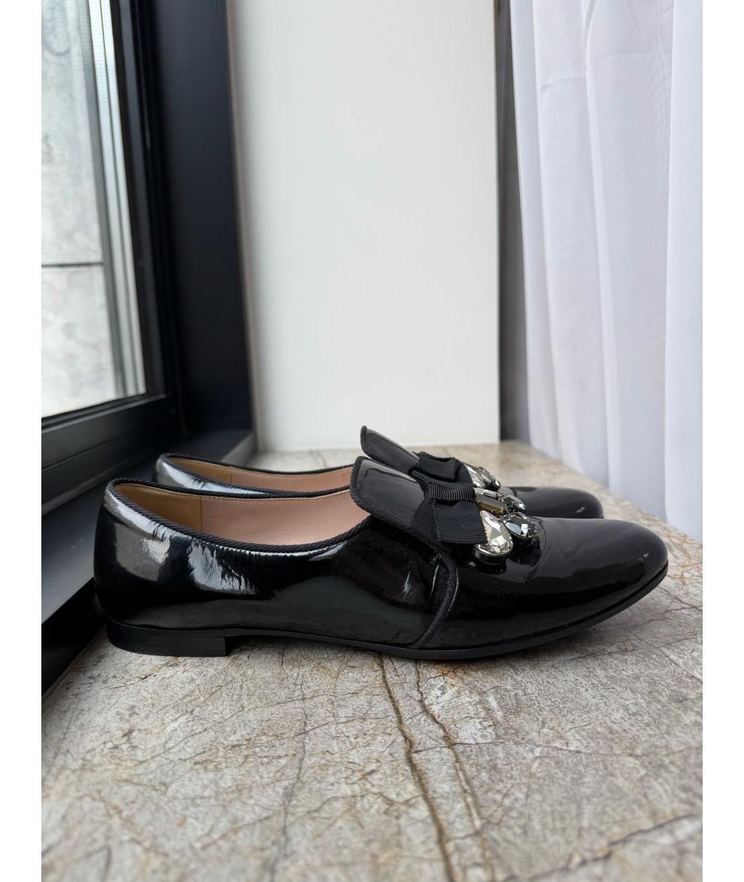 MIU MIU Черные туфли из лакированной кожи, фото 7