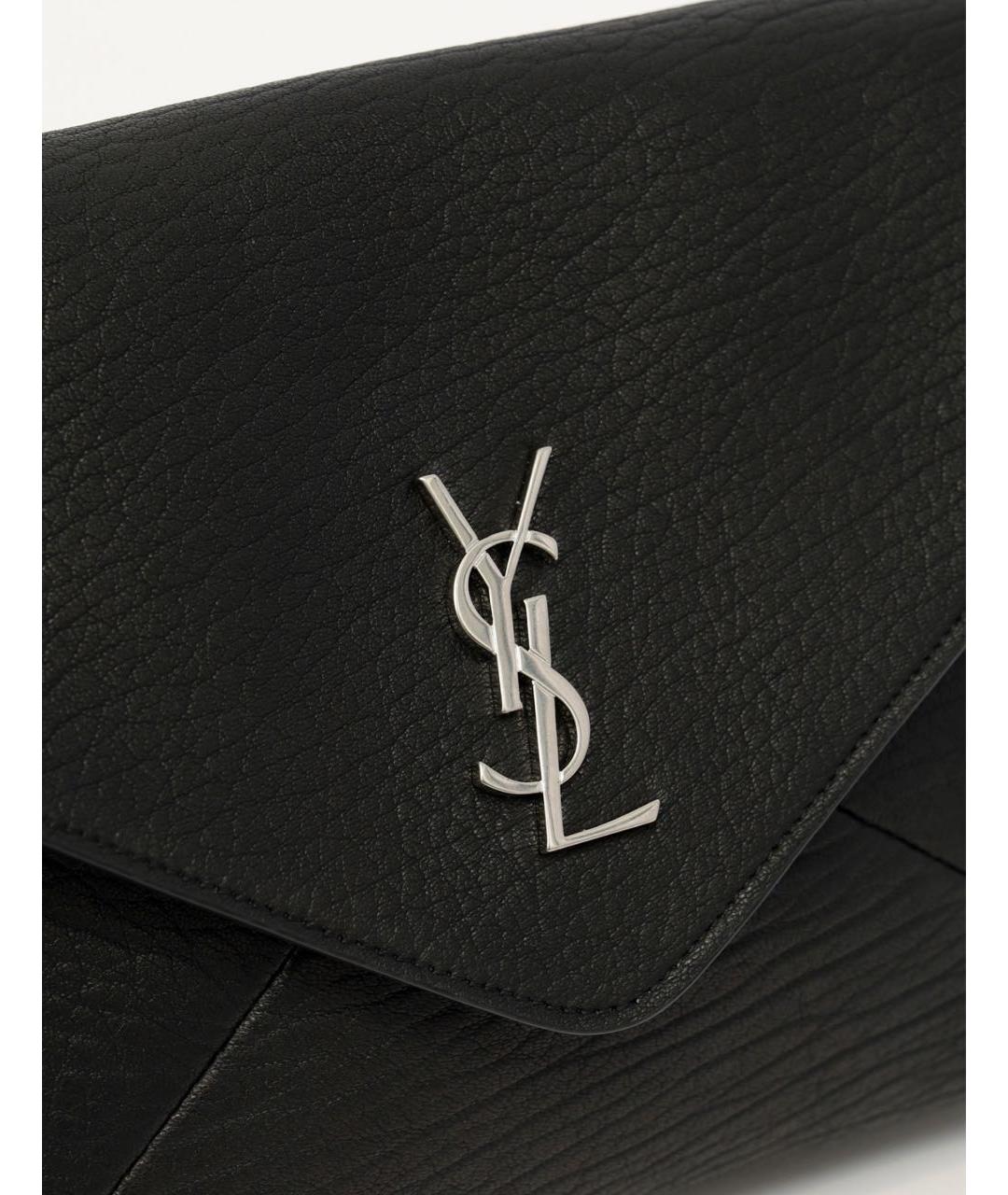 SAINT LAURENT Черная кожаная сумка через плечо, фото 4