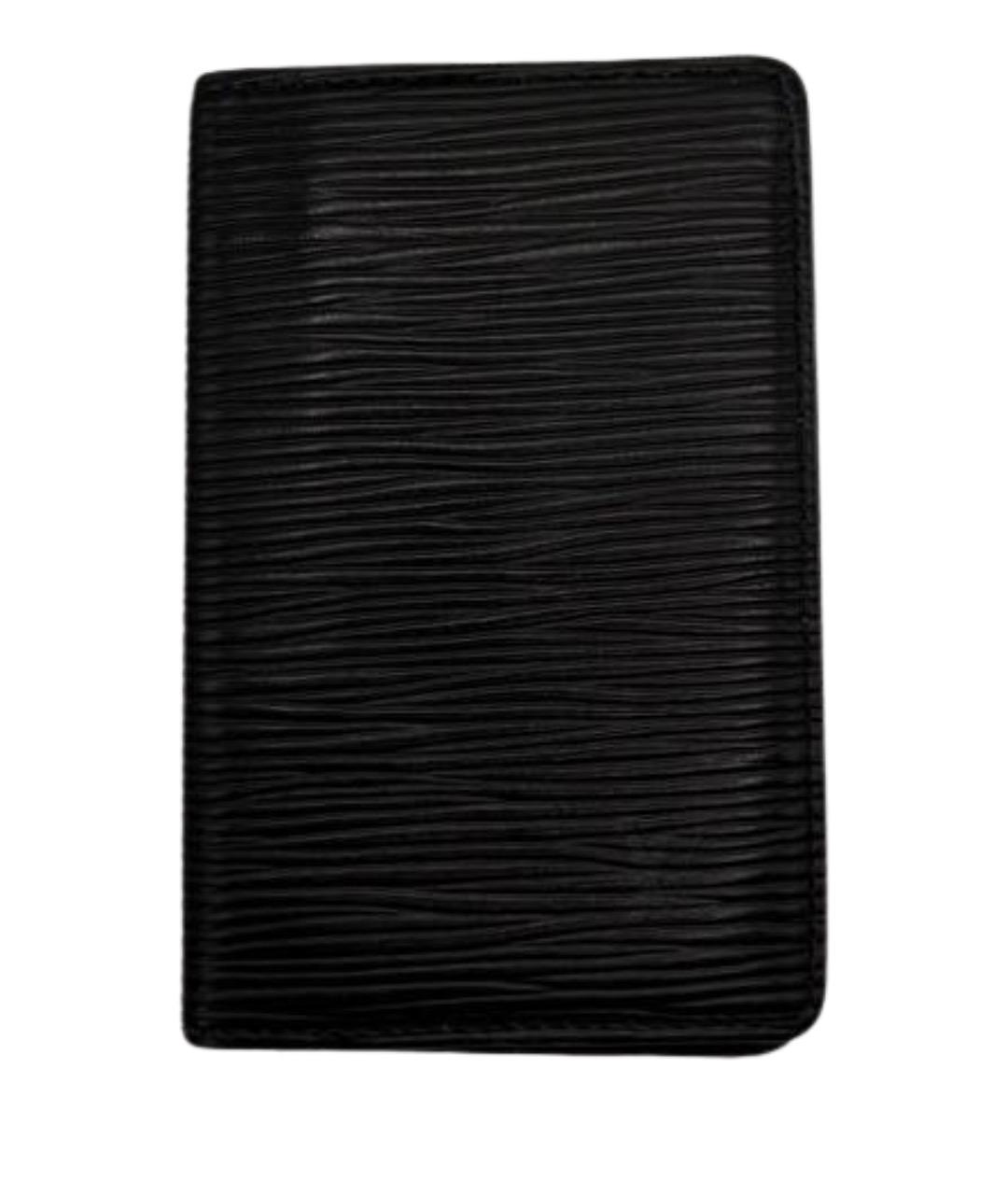 LOUIS VUITTON Черный кожаный кардхолдер, фото 1