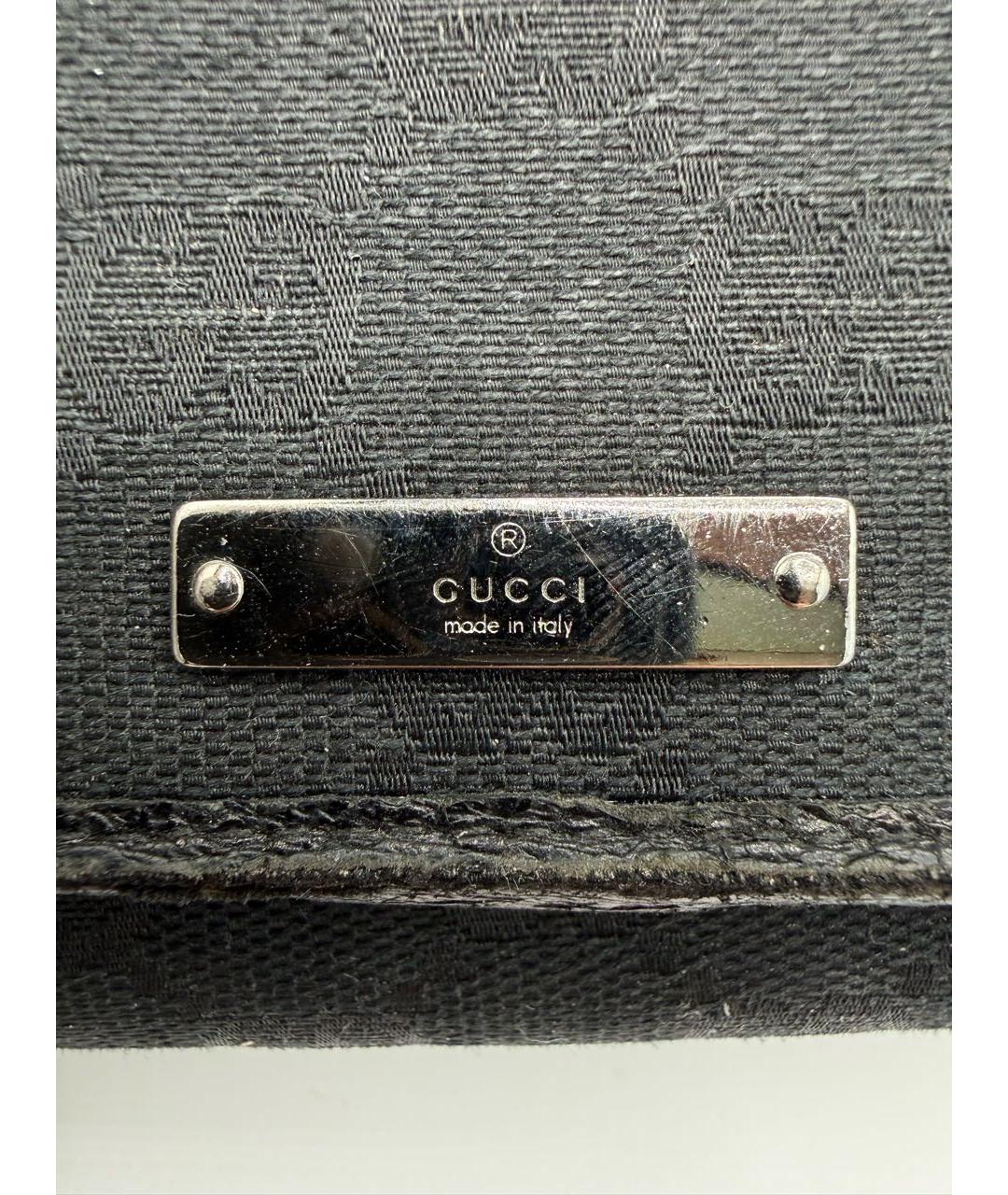 GUCCI Черный кожаный кошелек, фото 2