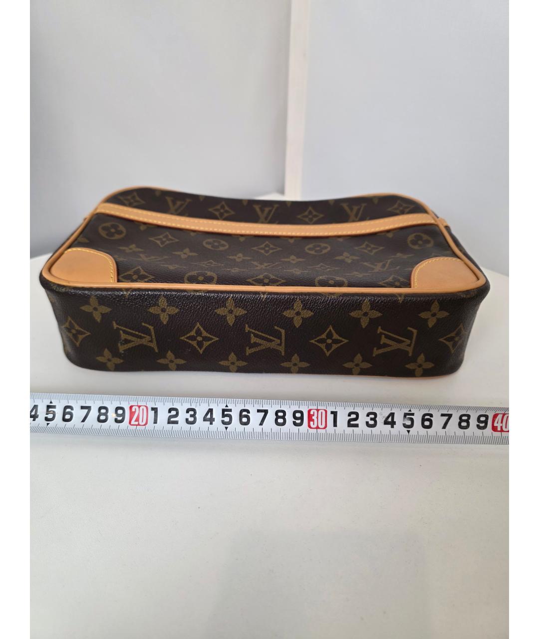 LOUIS VUITTON Коричневая косметичка из искусственной кожи, фото 6
