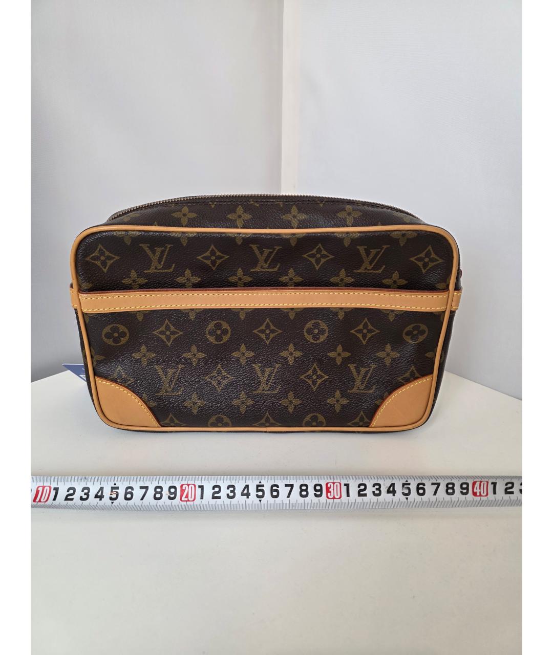 LOUIS VUITTON Коричневая косметичка из искусственной кожи, фото 8