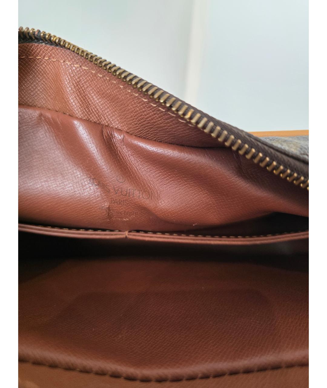 LOUIS VUITTON Коричневая косметичка из искусственной кожи, фото 7