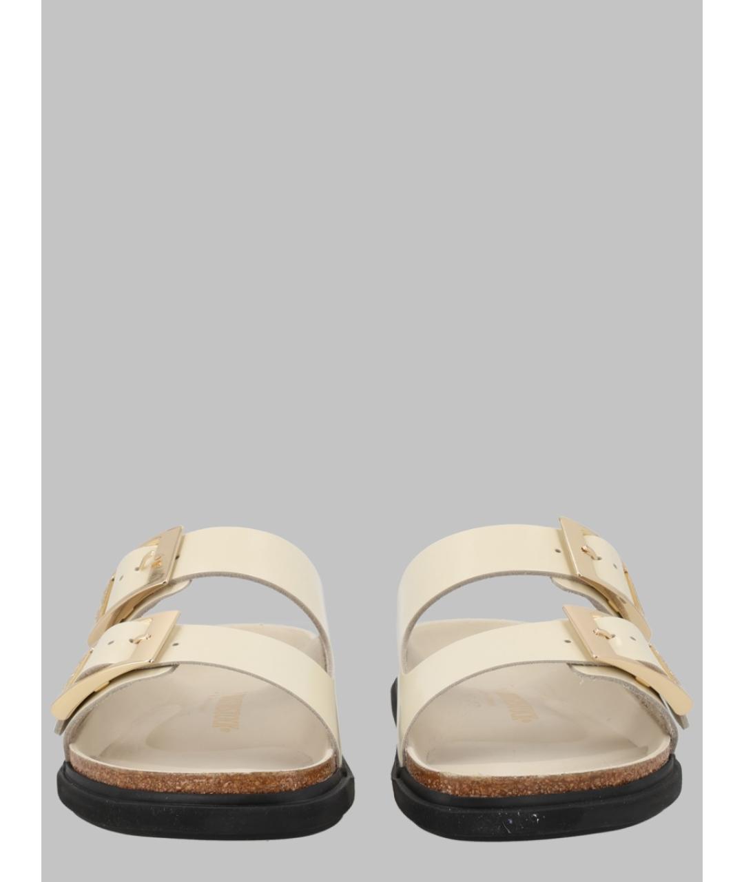BIRKENSTOCK Бежевые кожаные сандалии, фото 3