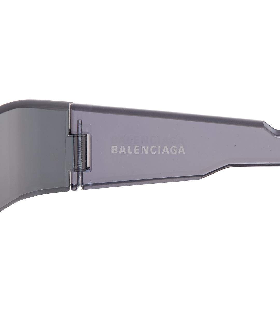BALENCIAGA Серые пластиковые солнцезащитные очки, фото 3
