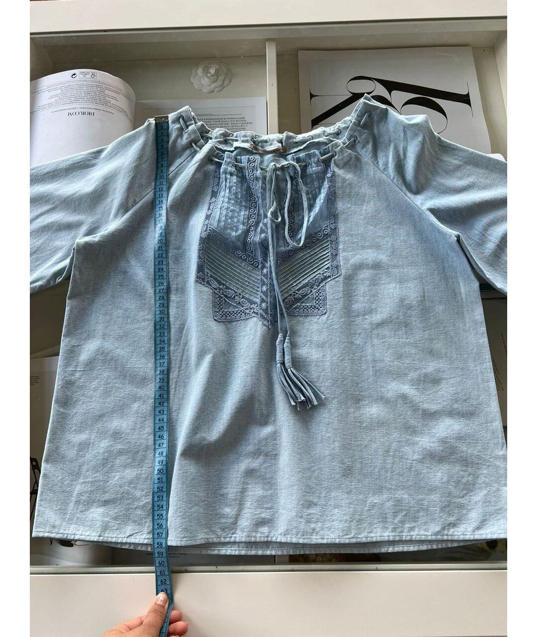 ERMANNO SCERVINO Голубая рубашка, фото 7