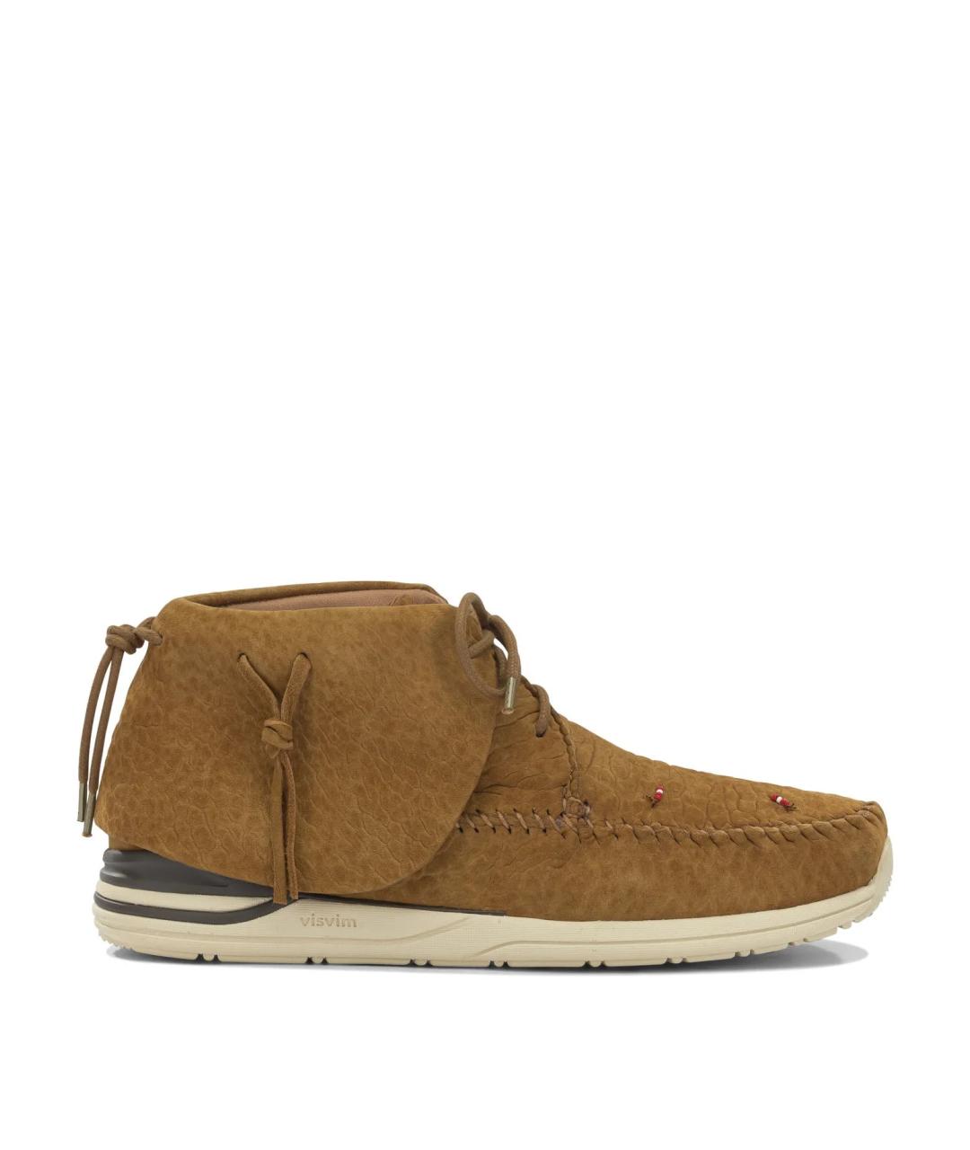 VISVIM Бежевые замшевые высокие ботинки, фото 1