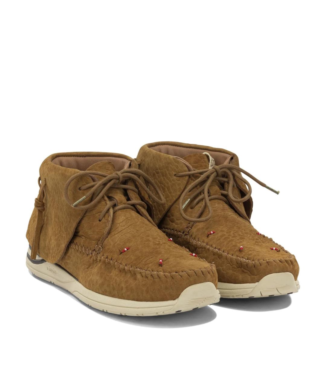 VISVIM Бежевые замшевые высокие ботинки, фото 2
