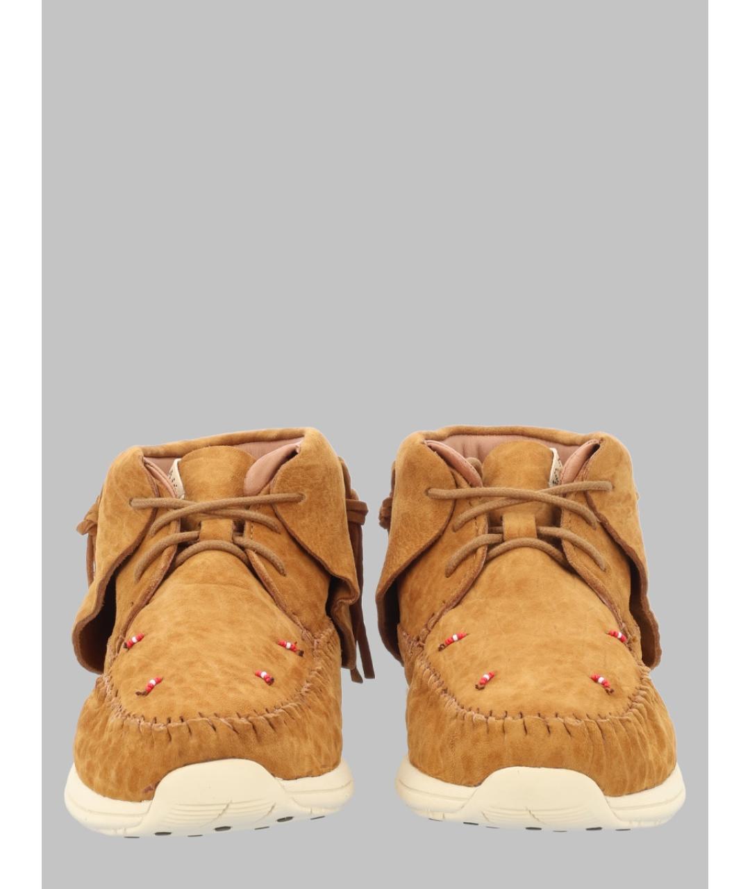 VISVIM Бежевые замшевые высокие ботинки, фото 3
