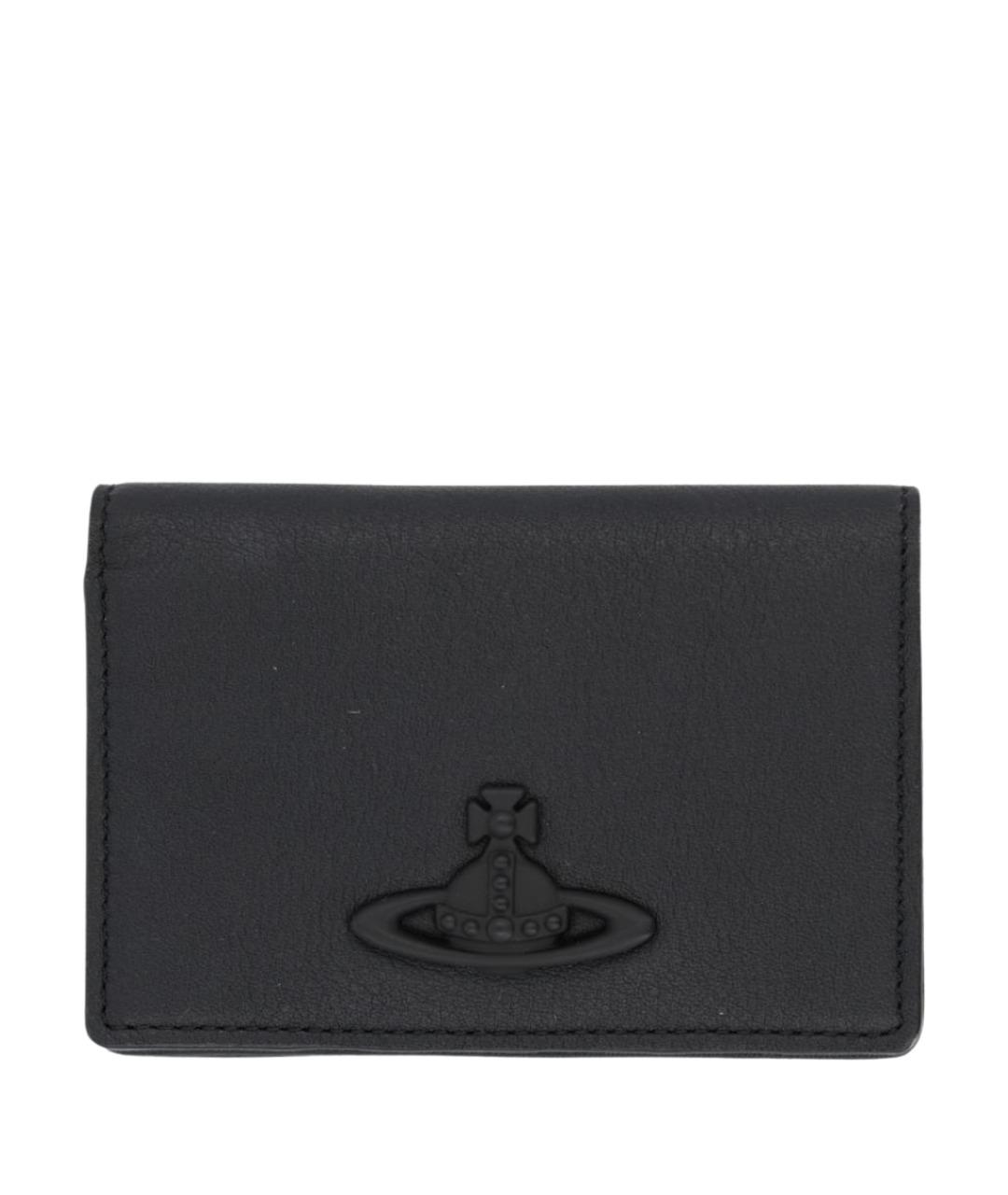 VIVIENNE WESTWOOD Черный кожаный кошелек, фото 1