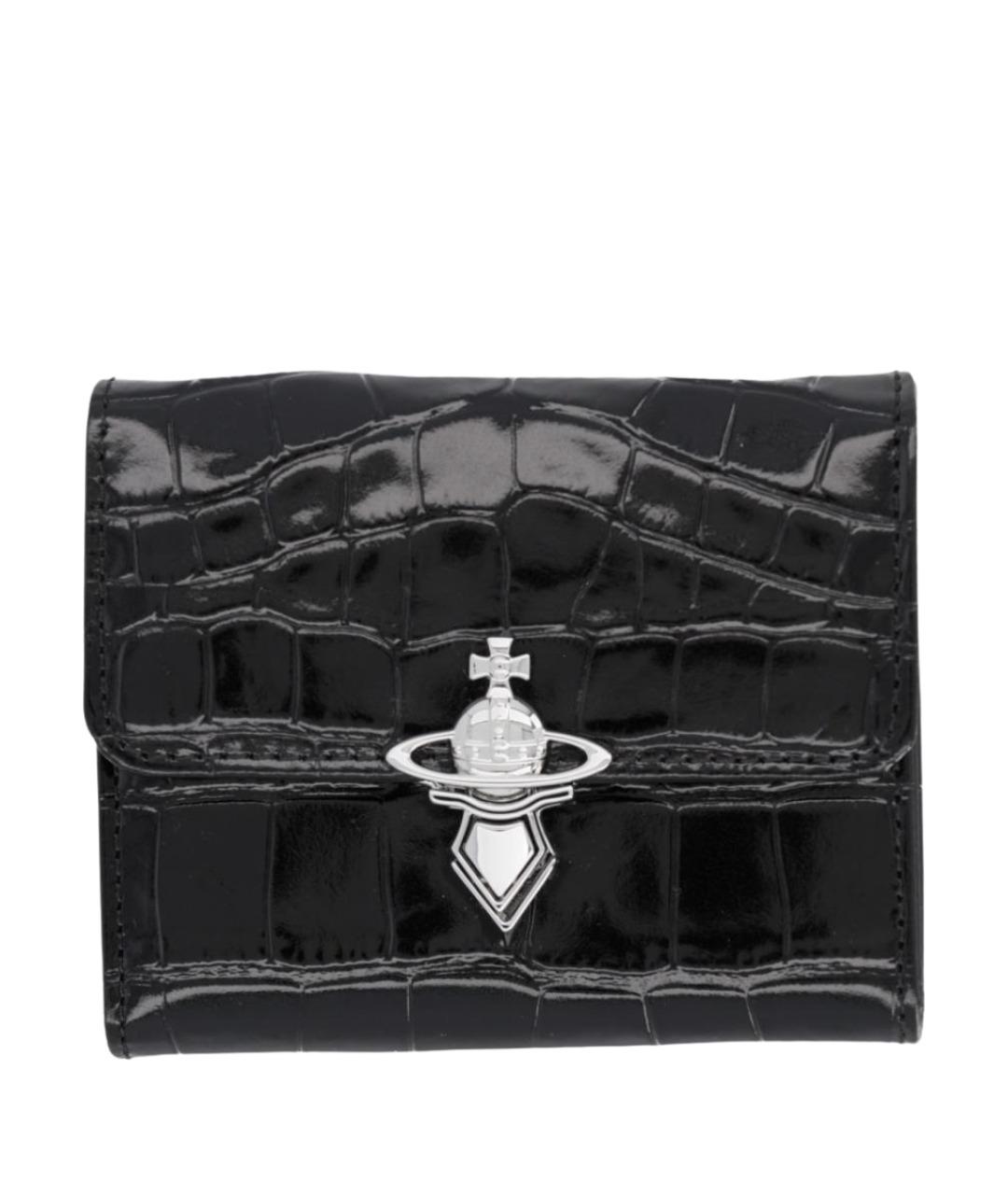 VIVIENNE WESTWOOD Черный кожаный кошелек, фото 1