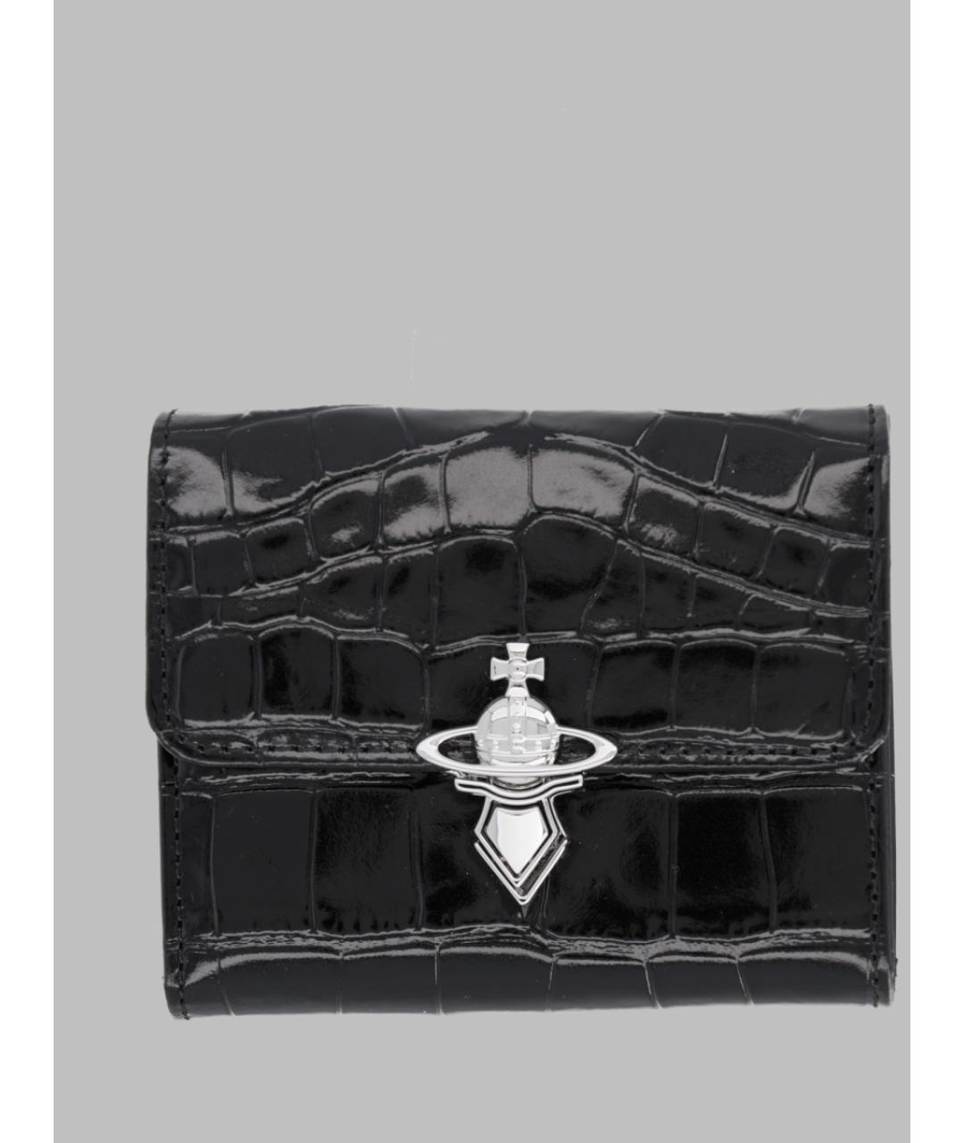VIVIENNE WESTWOOD Черный кожаный кошелек, фото 3