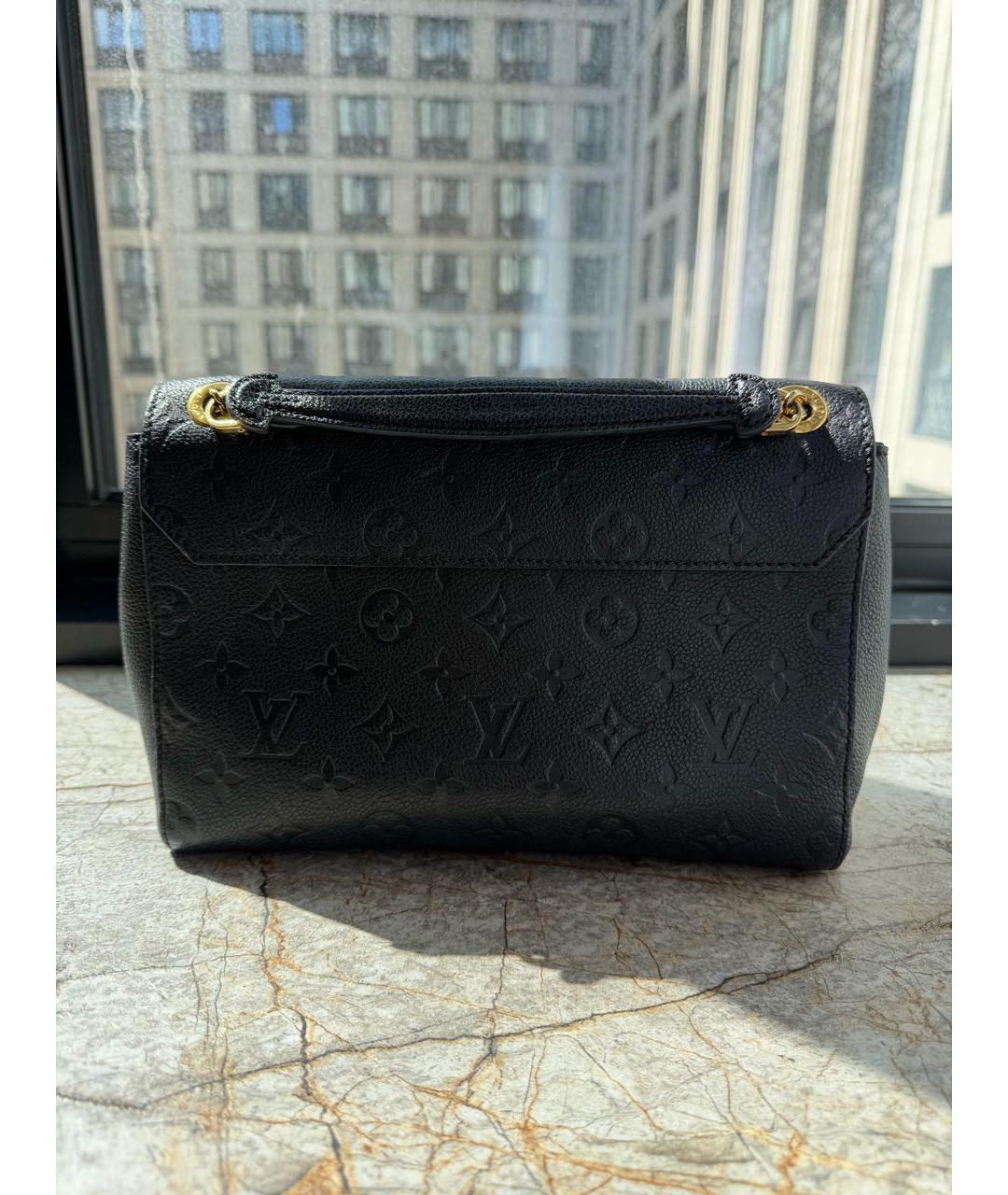 LOUIS VUITTON Черная кожаная сумка через плечо, фото 3
