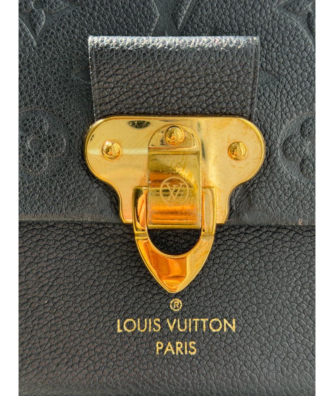 LOUIS VUITTON Черная кожаная сумка через плечо, фото 8
