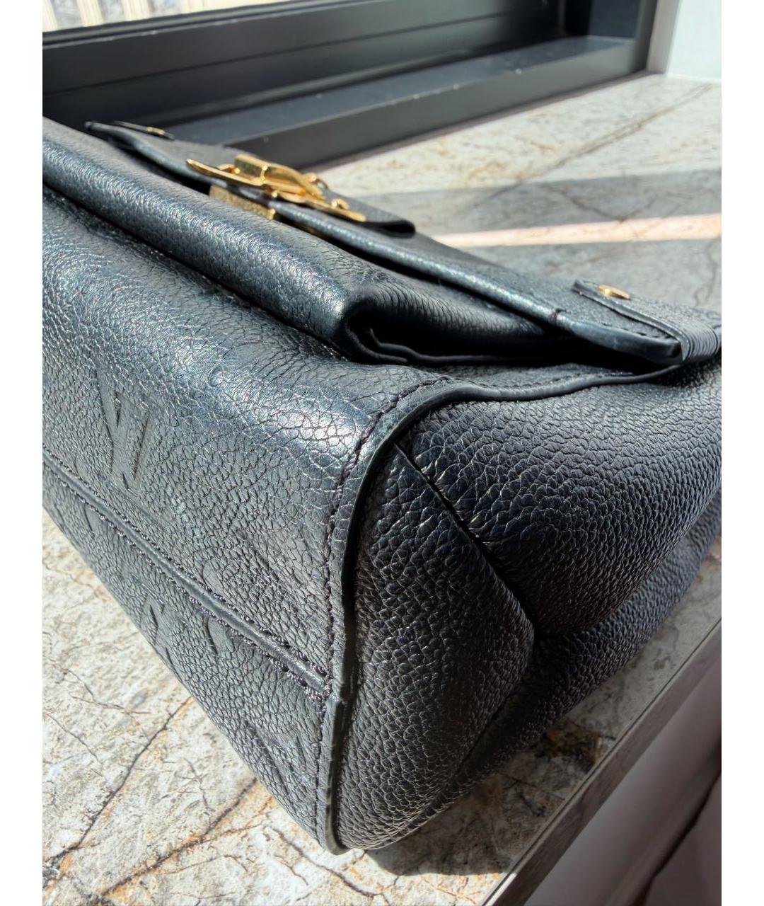 LOUIS VUITTON Черная кожаная сумка через плечо, фото 6