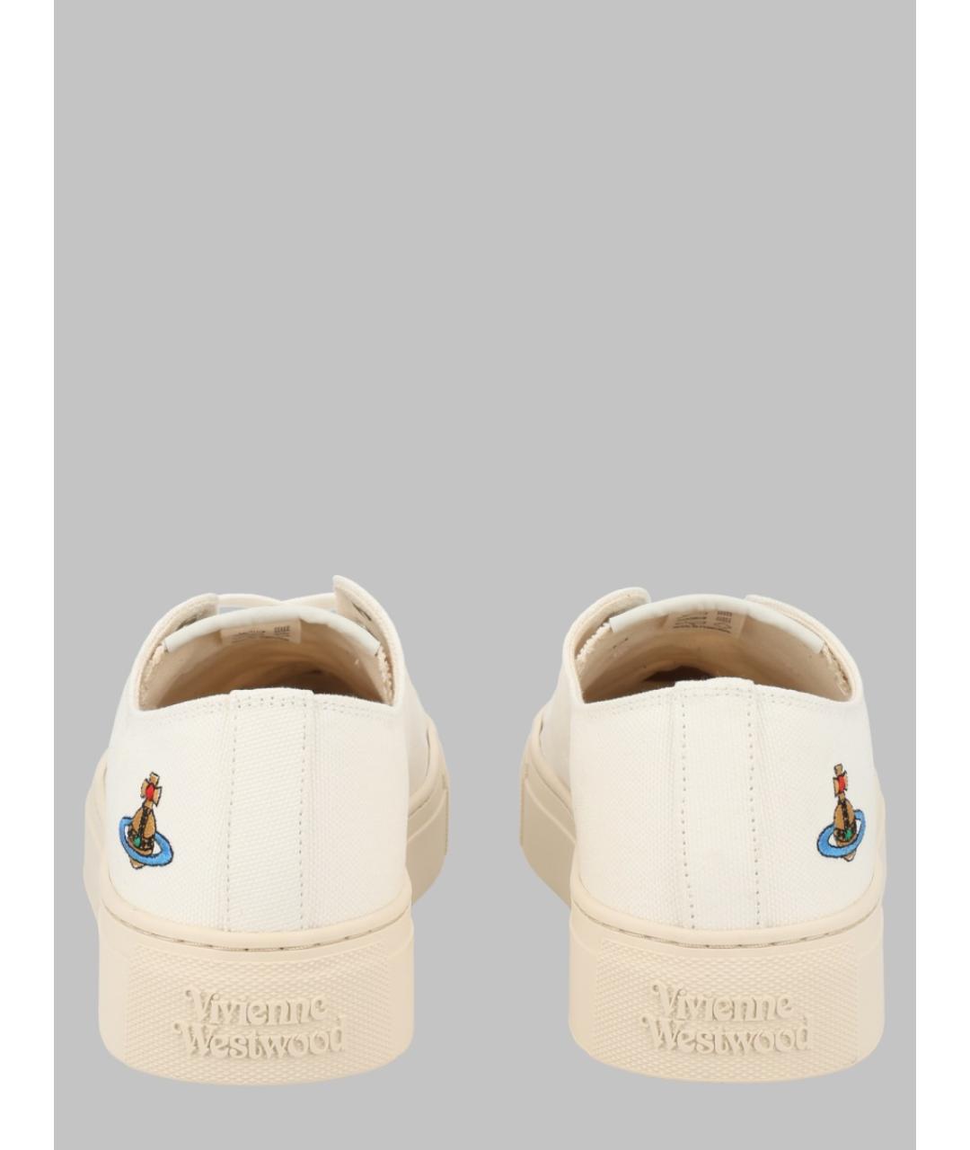 VIVIENNE WESTWOOD Белые текстильные кеды, фото 4