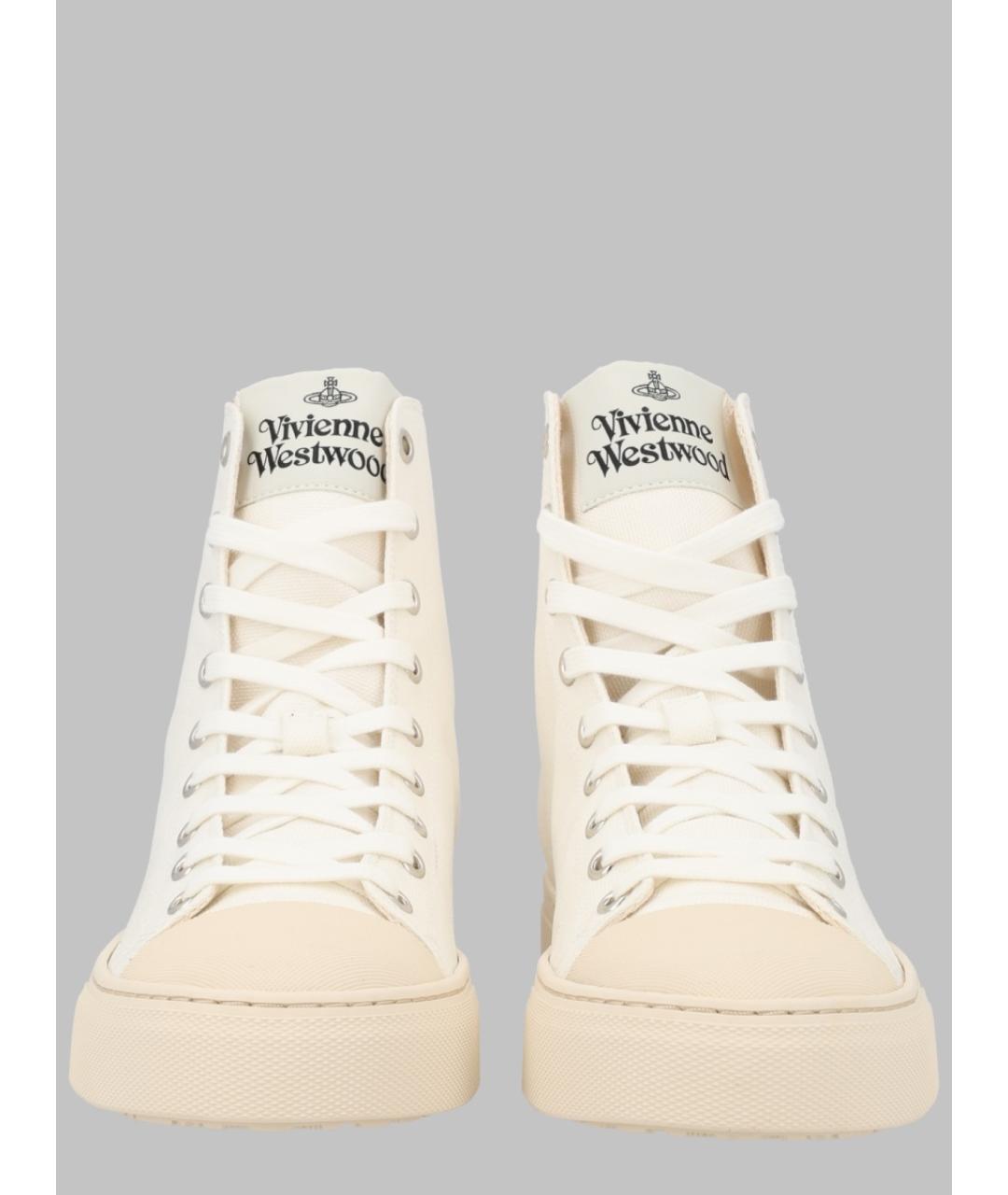 VIVIENNE WESTWOOD Белые текстильные кеды, фото 4