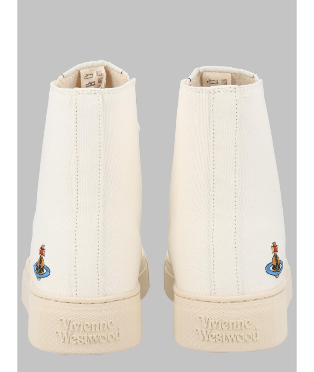 VIVIENNE WESTWOOD Белые текстильные кеды, фото 3