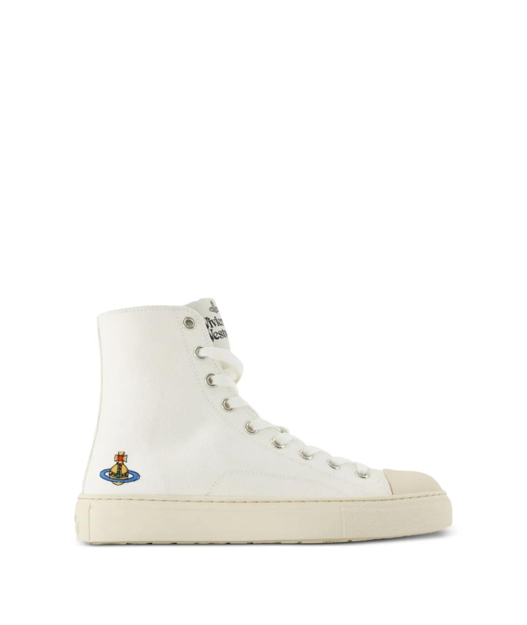 VIVIENNE WESTWOOD Белые текстильные кеды, фото 1