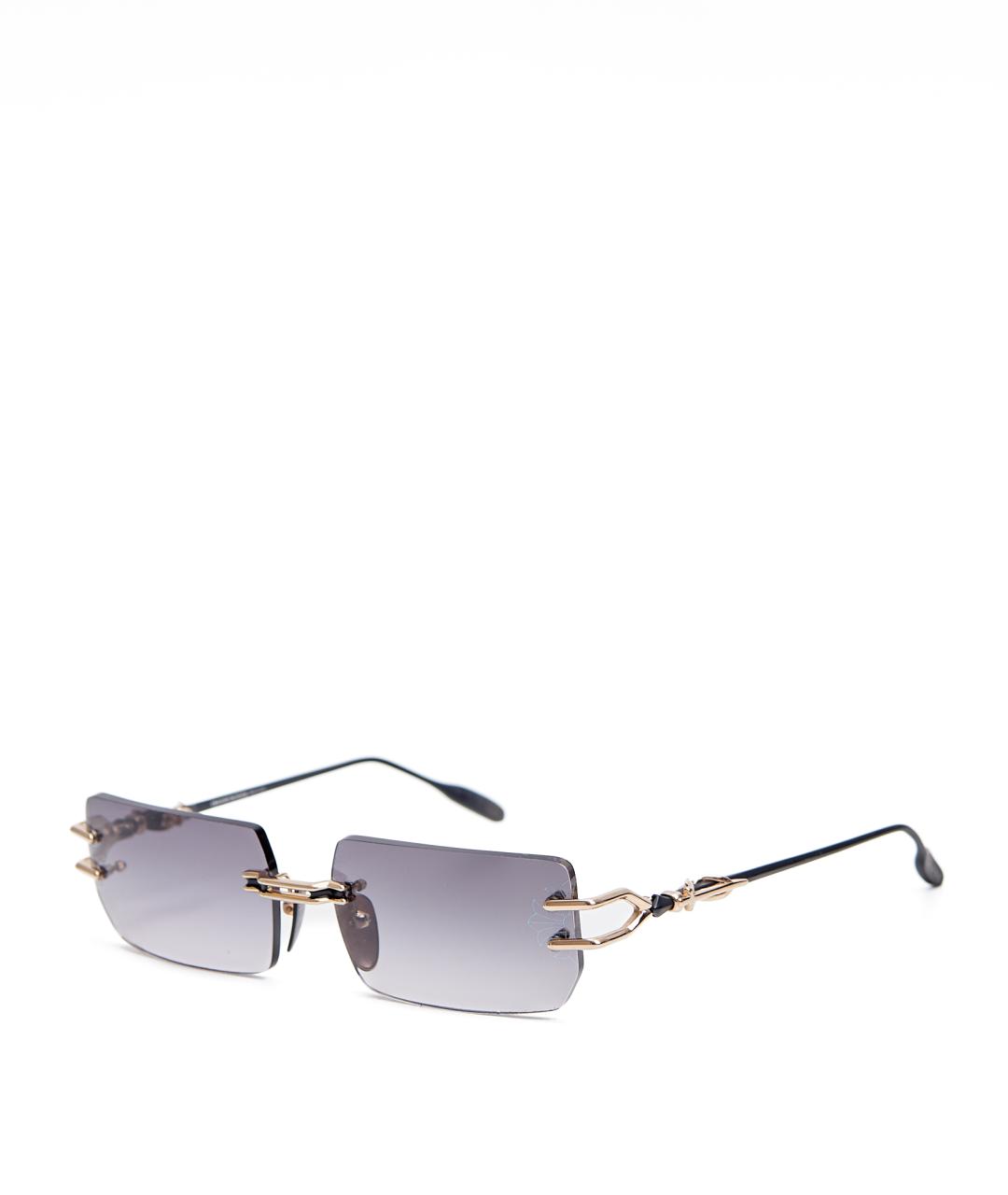 CHROME HEARTS Фиолетовые металлические солнцезащитные очки, фото 2
